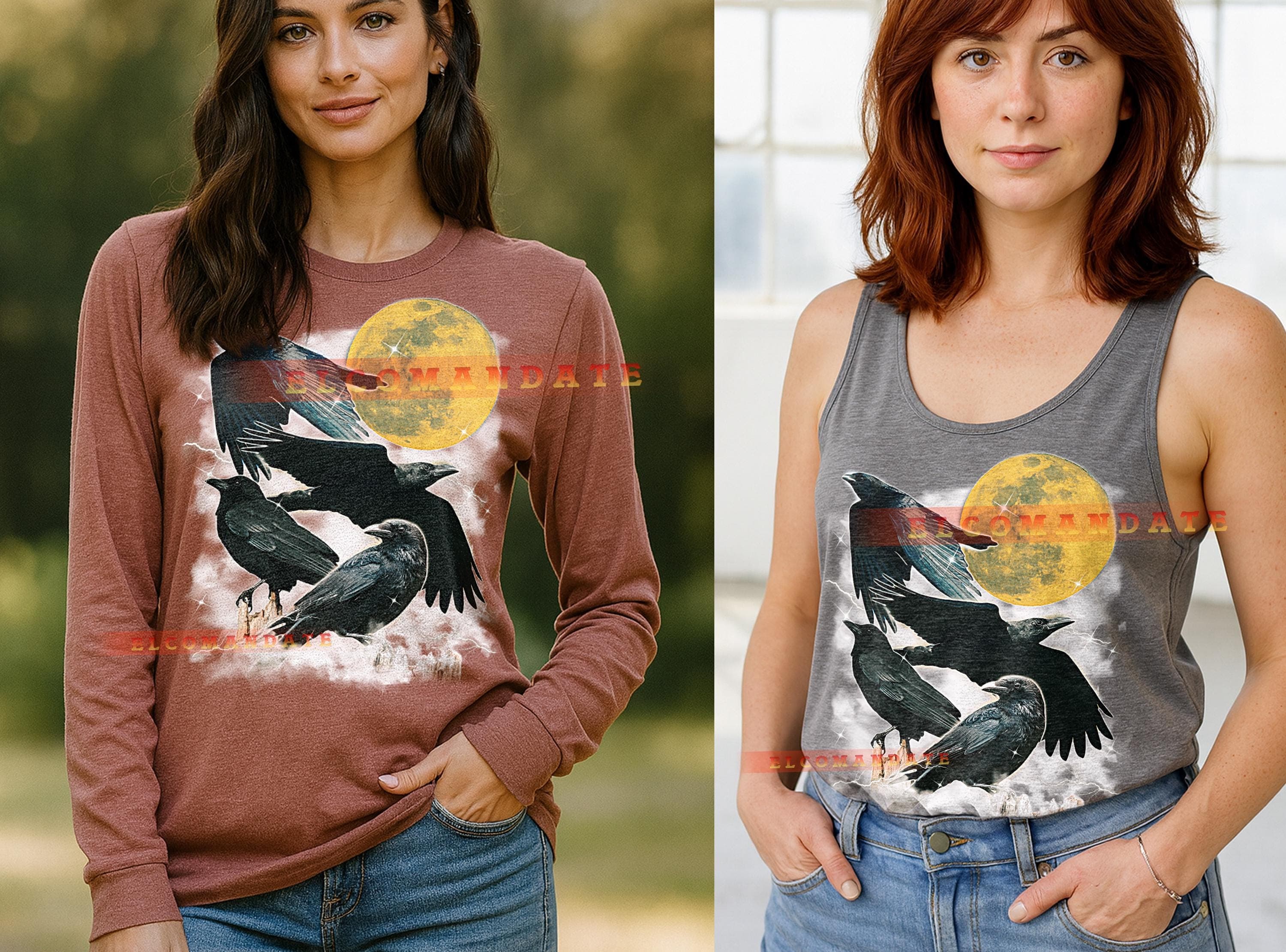 Crow T-Shirt, Vintage Animal Lovers Black Bird Wildlife Nature Tee, 90s Retro Throwback, Crow Sweater - image 5