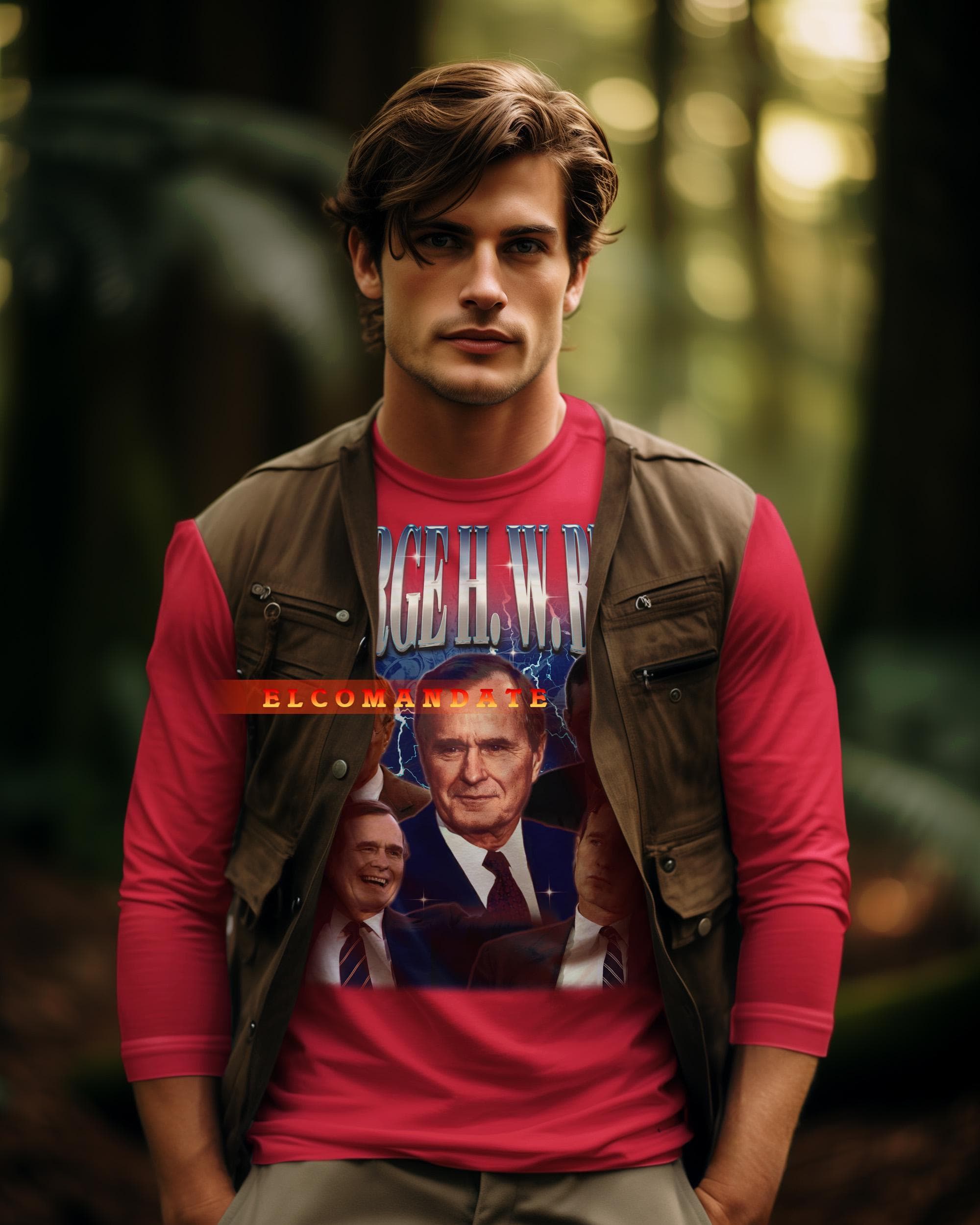 GEORGE H.W. BUSH Shirt, Vote George H.W. Bush Vintage Shirt, George H.W. Bush Retro 90s Tshirt, George H.W. Bush Bootleg Tee - image 4