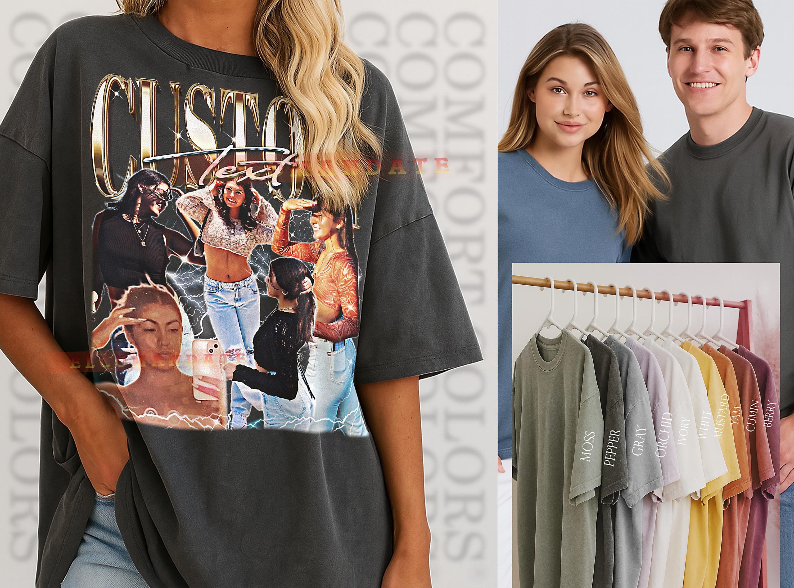 Custom Unique Tee, Custom 90s Bootleg, Custom Vintage Gift, Custom GF Shirt, Custom Retro Style Shirt, Custom Personalized Shirt - image 3