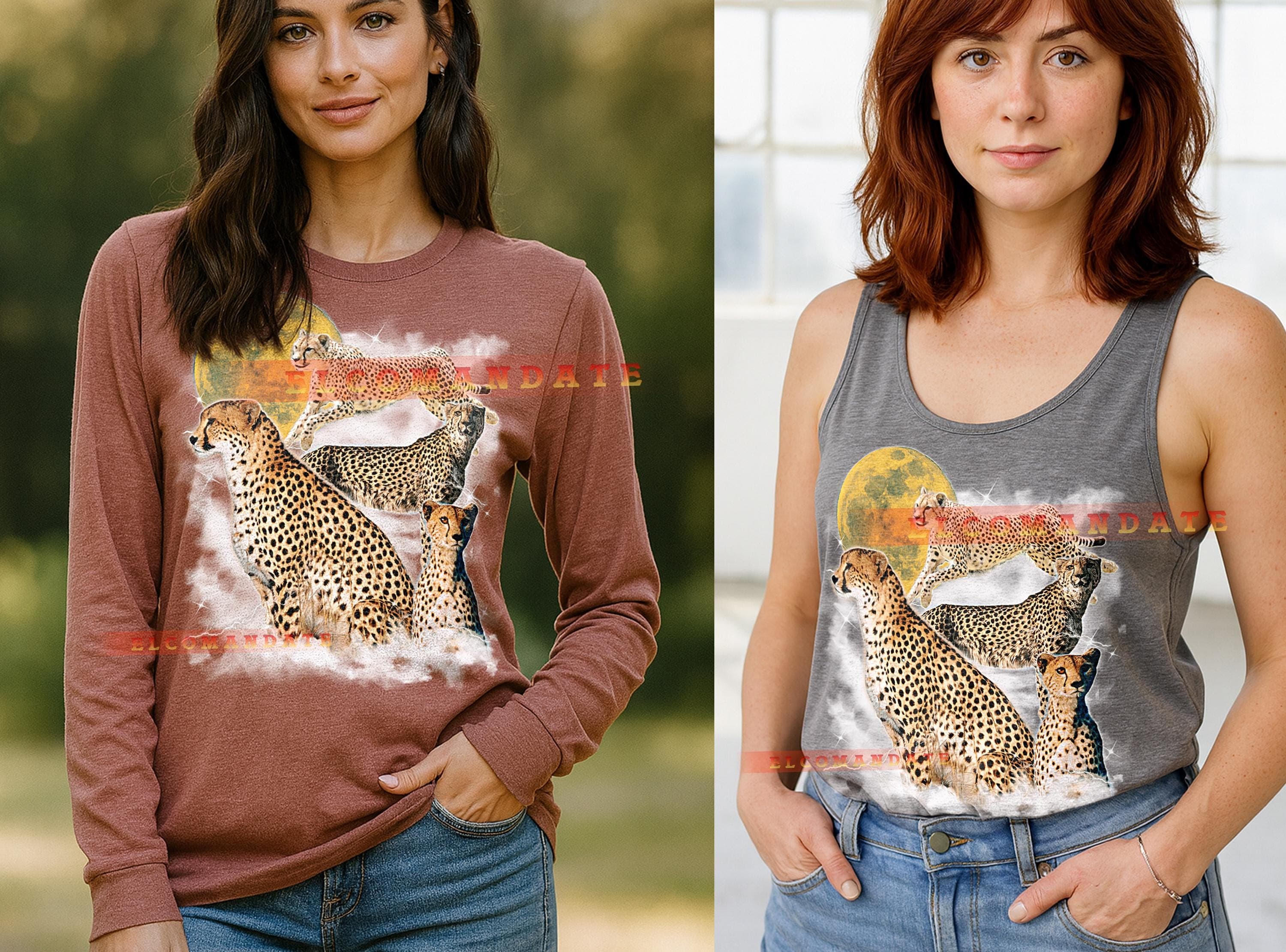 Cheetah T-Shirt, Vintage Animal Lovers Wild Cat Predator Nature Tee, 90s Retro Throwback, Cheetah Sweater - image 5