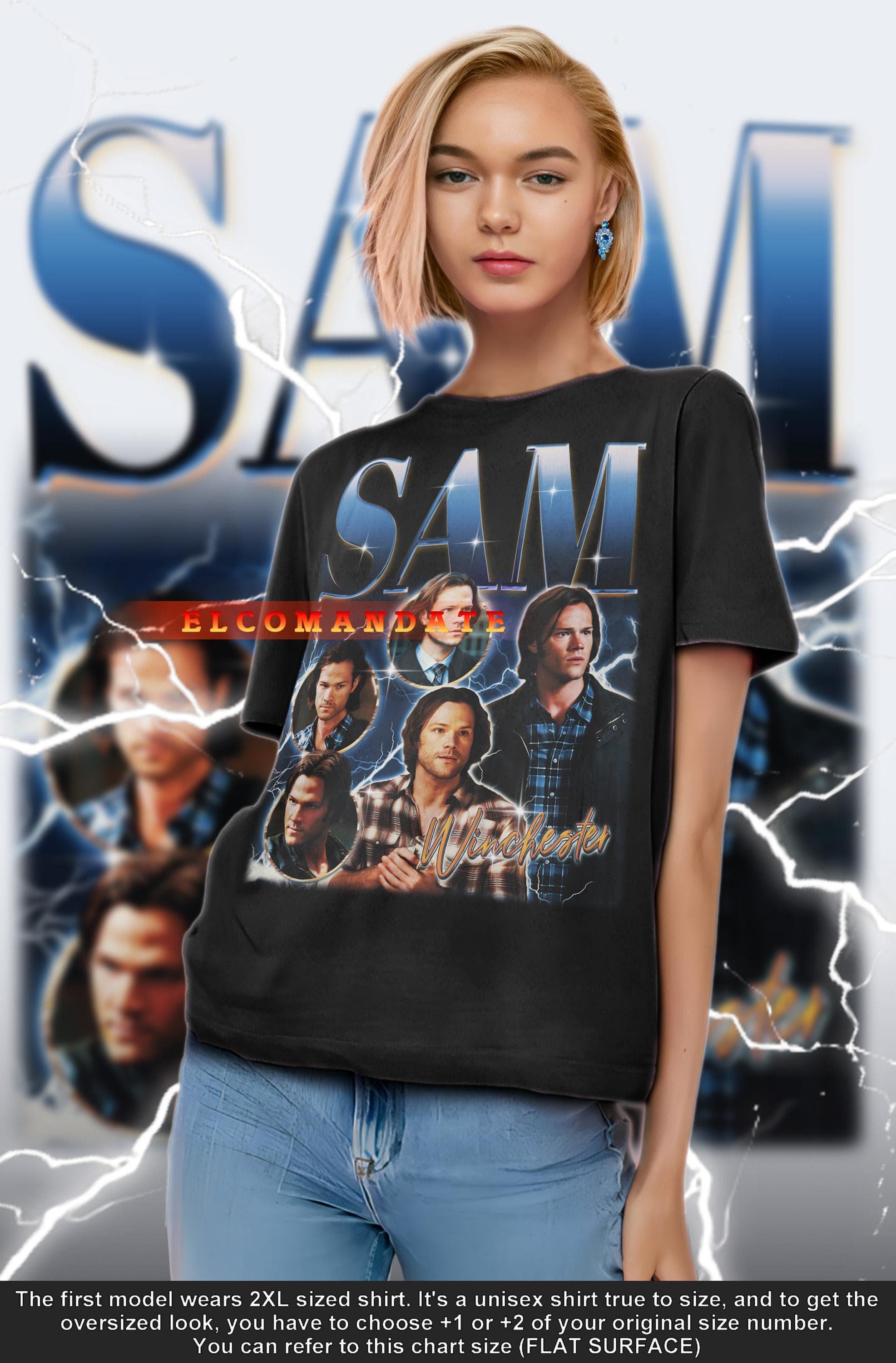 SAM WINCHESTER Shirt, Sam Winchester Vintage Shirt, Sam Winchester Retro 90s Tshirt, Sam Winchester Bootleg Tee, Sam Winchester Sweater