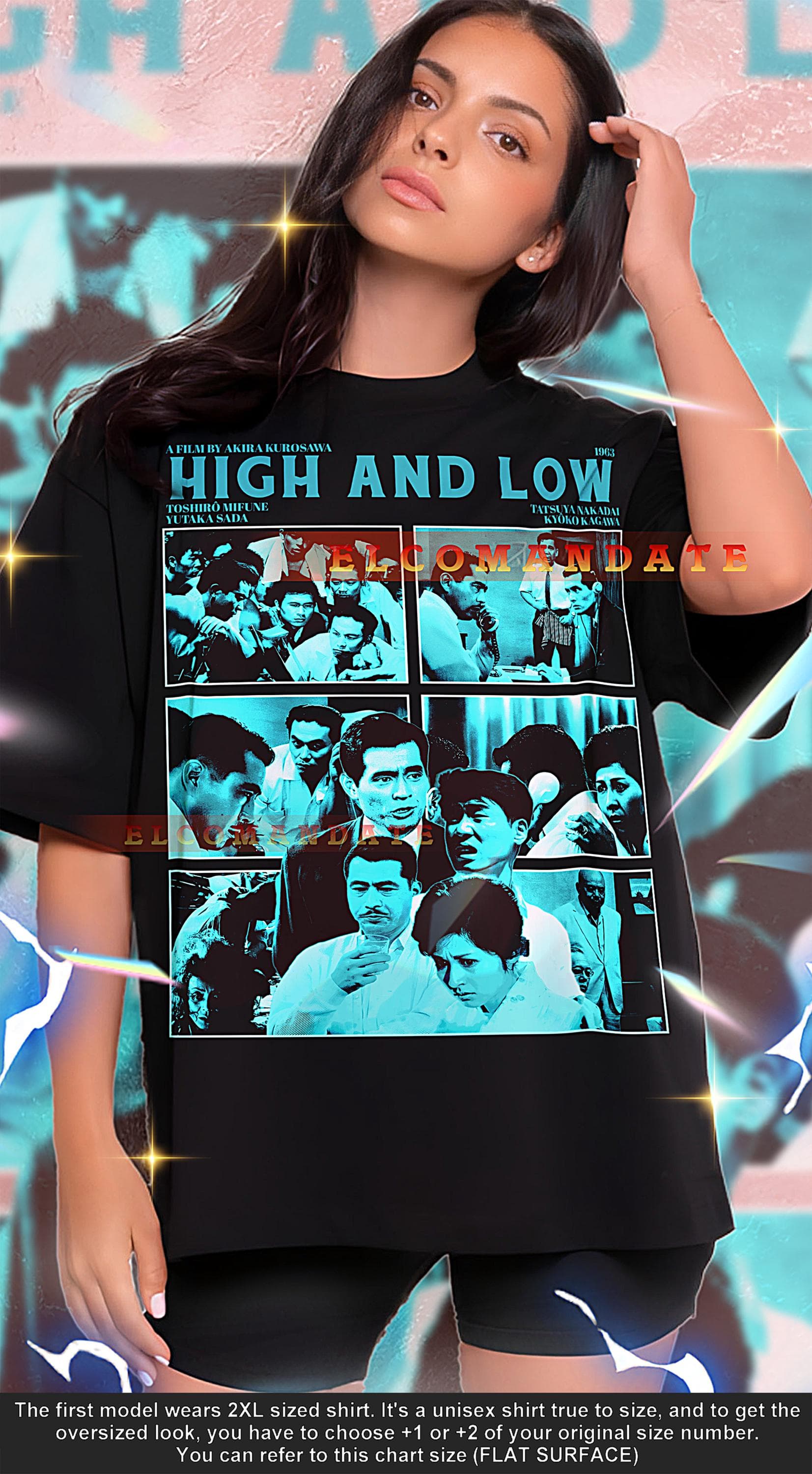 HIGH AND LOW Shirt, High and Low Vintage Shirt, High and Low Retro Tshirt, Kurosawa Bootleg Tee, Japanese Cinema Shirt