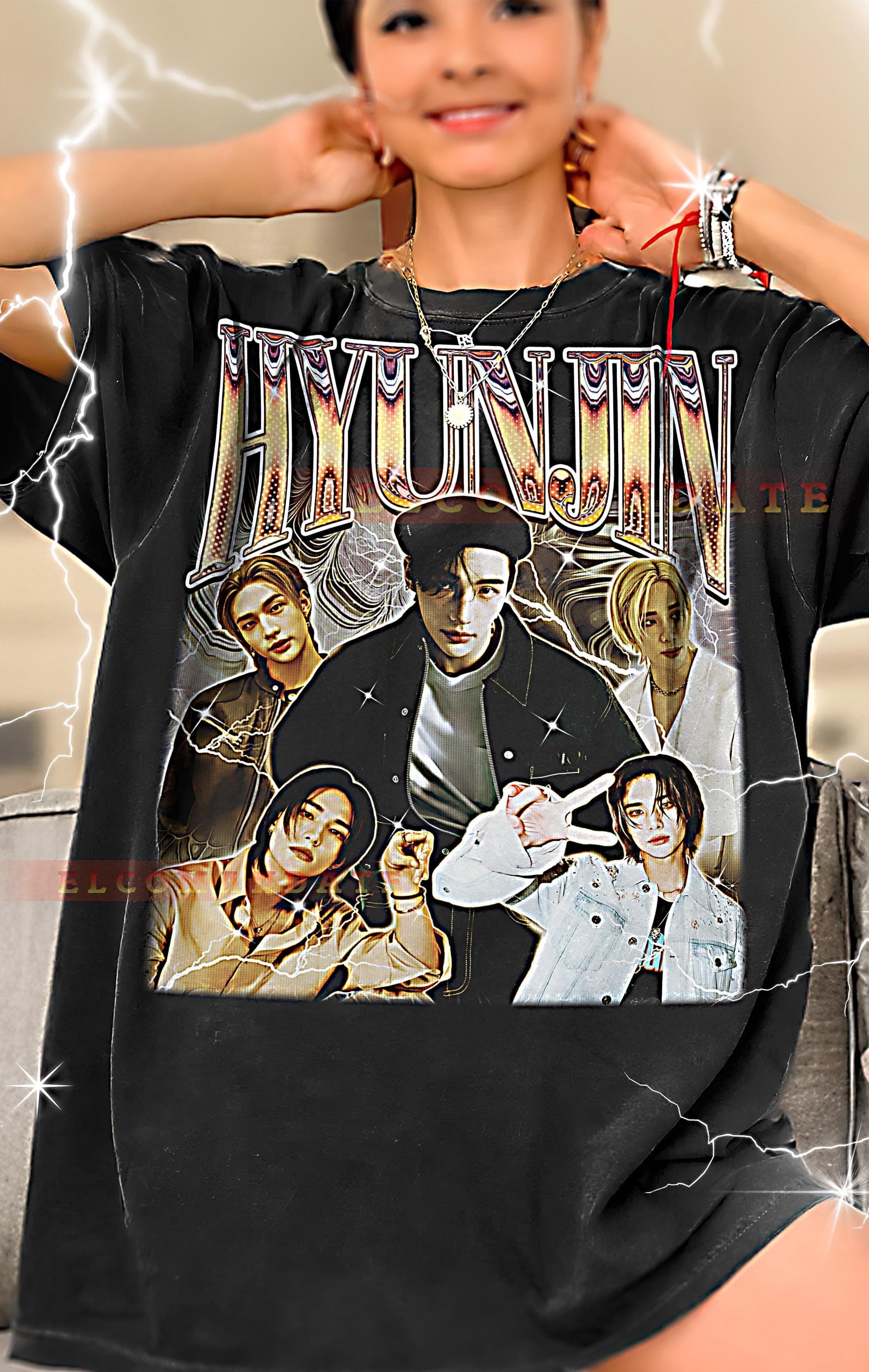Hyunjin Bootleg Shirt, Hyunjin Longsleeve Tee, Hyunjin Retro Tee, Hyunjin Vintage Tee, Hyunjin 90s Tee Retro, Vintage, 90s, Tee, Kids