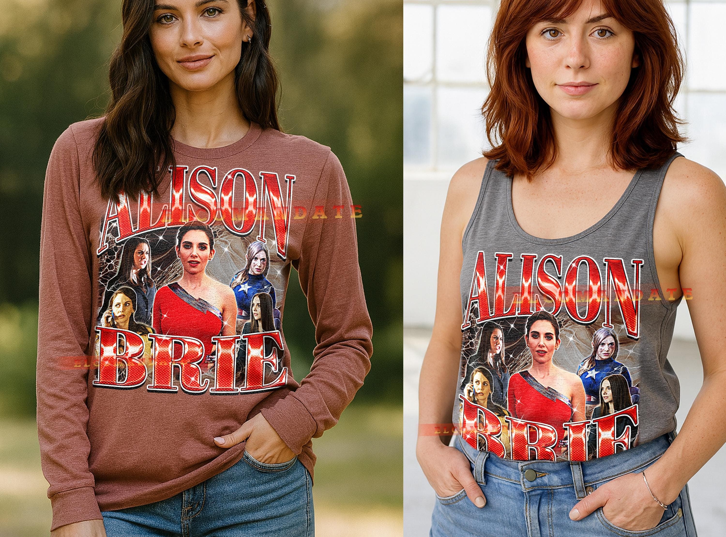 Alison Brie Bootleg Shirt, Alison Brie Vintage Tee, Alison Brie 90s Tshirt, Alison Brie Retro Tee, Actress Comedy Star - image 5