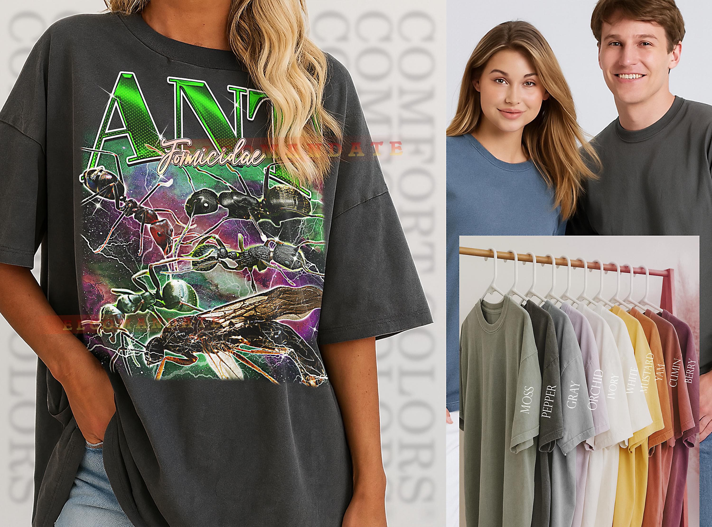 Ant Formicidae T-Shirt, Vintage Animal Lovers Insect Nature Colony Graphic Tee, 90s Retro Throwback, Ant Formicidae Sweater - image 3