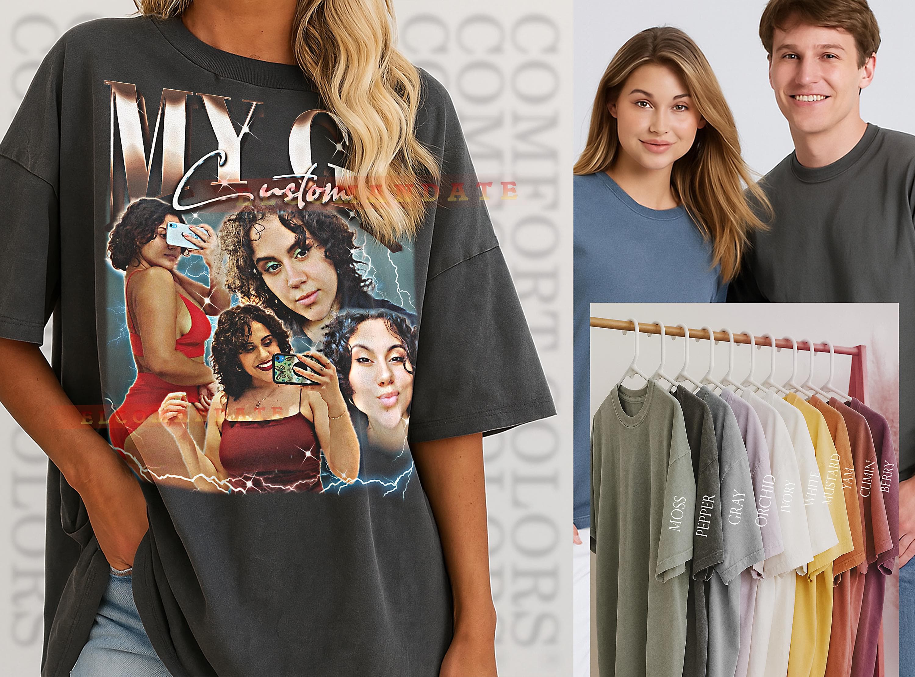 Custom Unique Tee, Custom Vintage Gift, Custom GF Shirt, Custom Personalized Shirt, Custom 90s Bootleg, Custom Retro Style Shirt - image 3
