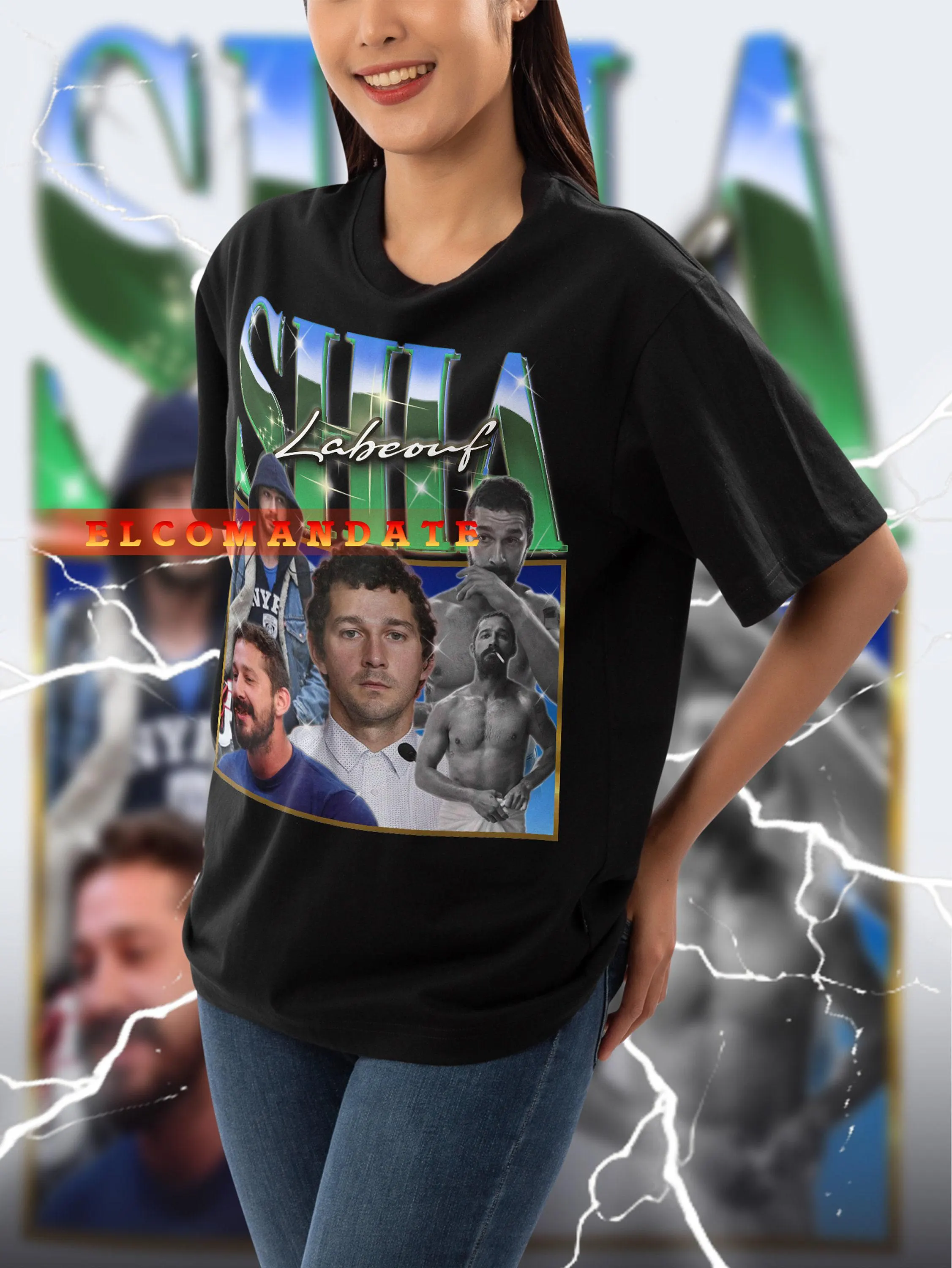 SHIA LABEOUF Vintage Shirt, Shia Labeouf Homage Tshirt, Shia Labeouf Fan Tees, Shia Labeouf Retro 90s Sweater, Shia Labeouf Merch Gift