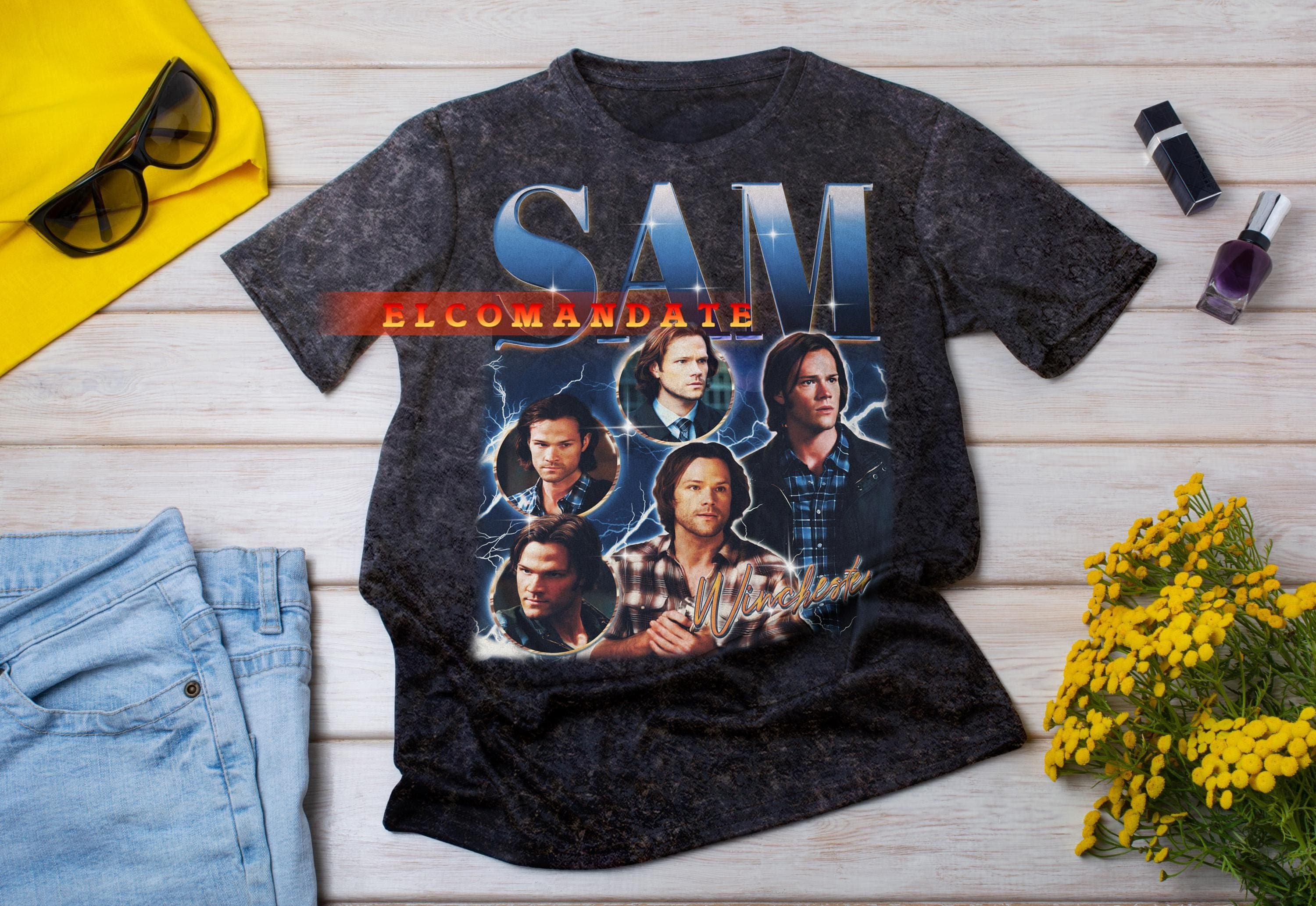 SAM WINCHESTER Shirt, Sam Winchester Vintage Shirt, Sam Winchester Retro 90s Tshirt, Sam Winchester Bootleg Tee, Sam Winchester Sweater - image 5