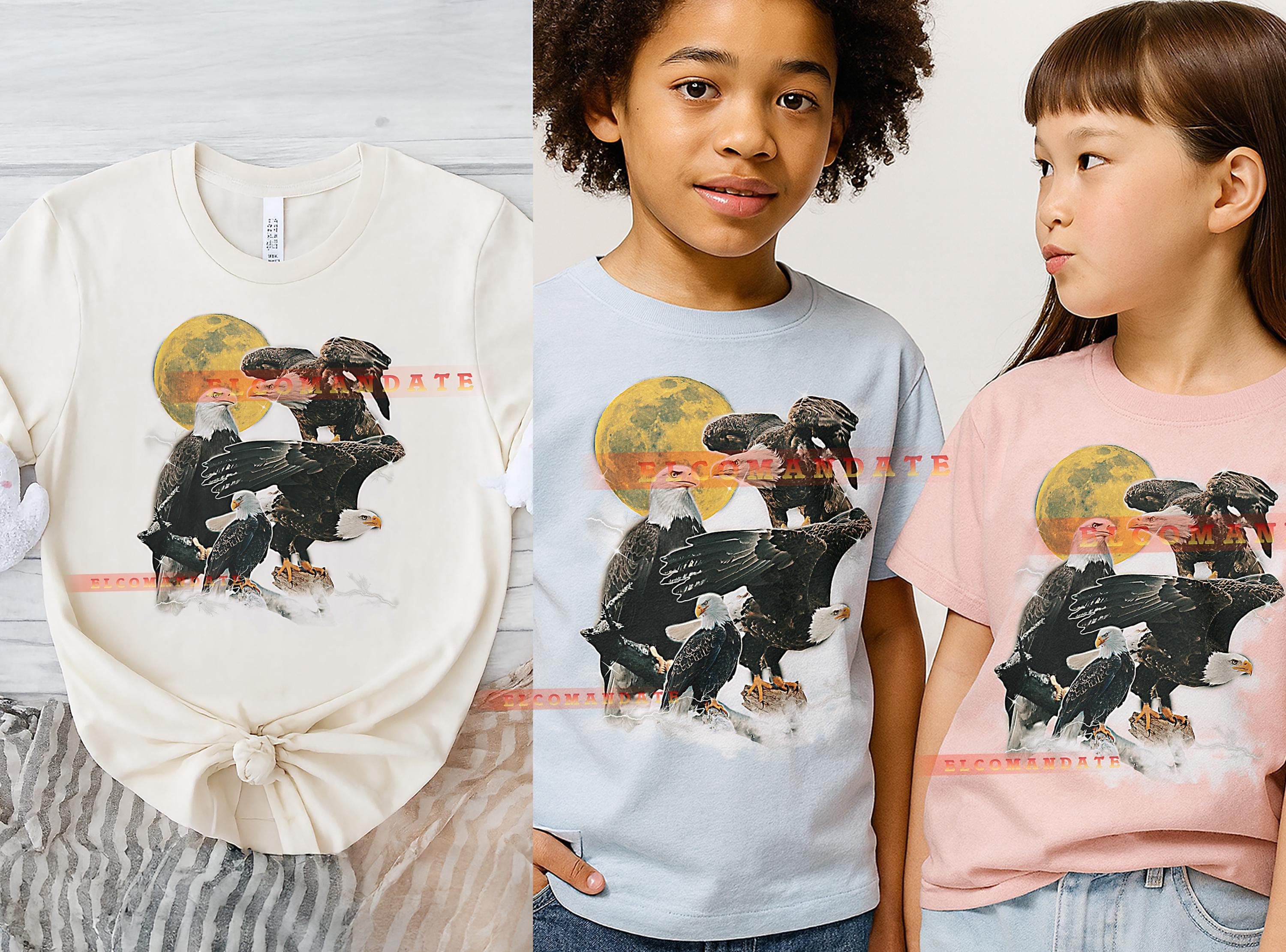 Bald Eagle T-Shirt, Vintage Animal Lovers Raptor Bird American Nature Tee, 90s Retro Throwback, Bald Eagle Sweater - image 4