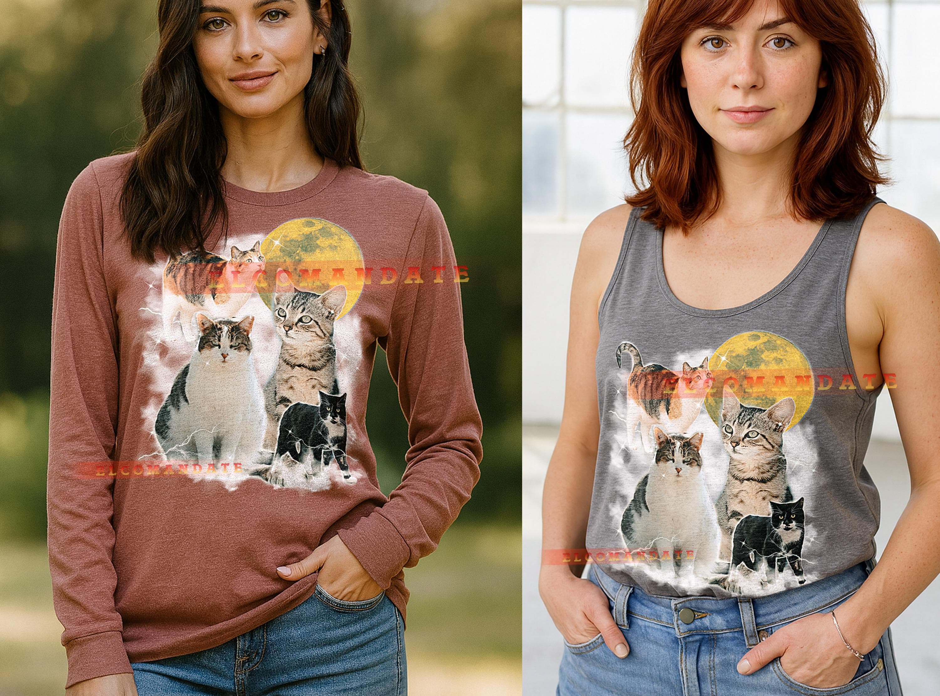 Cat T-Shirt, Vintage Animal Lovers Domestic Pet Kitten Wildlife Tee, 90s Retro Throwback, Cat Sweater - image 5