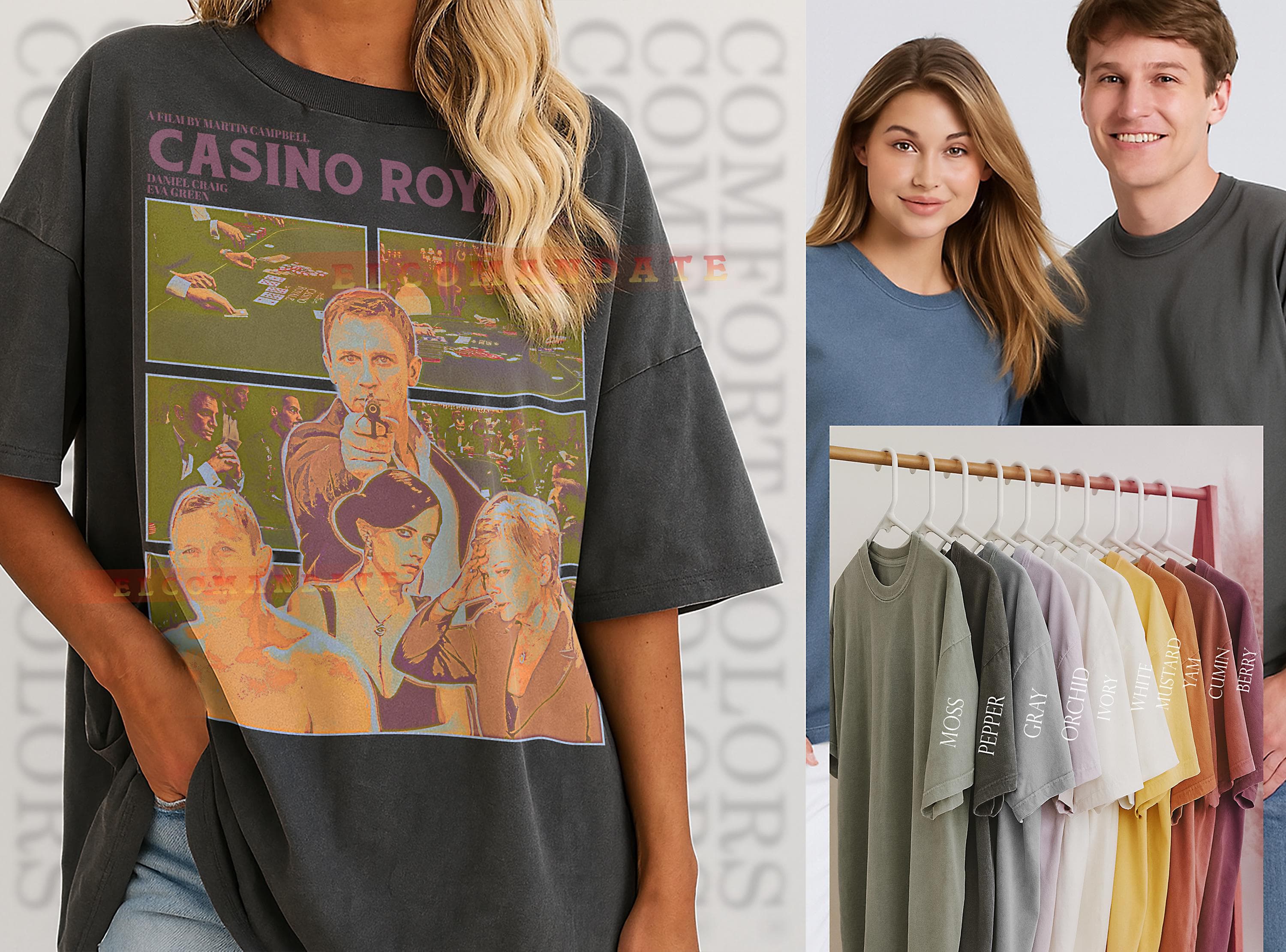 Casino Royale Bootleg Shirt, Casino Royale Vintage Tee, Casino Royale 90s Tshirt, Casino Royale Retro Tee, Spy Agent Classic - image 3