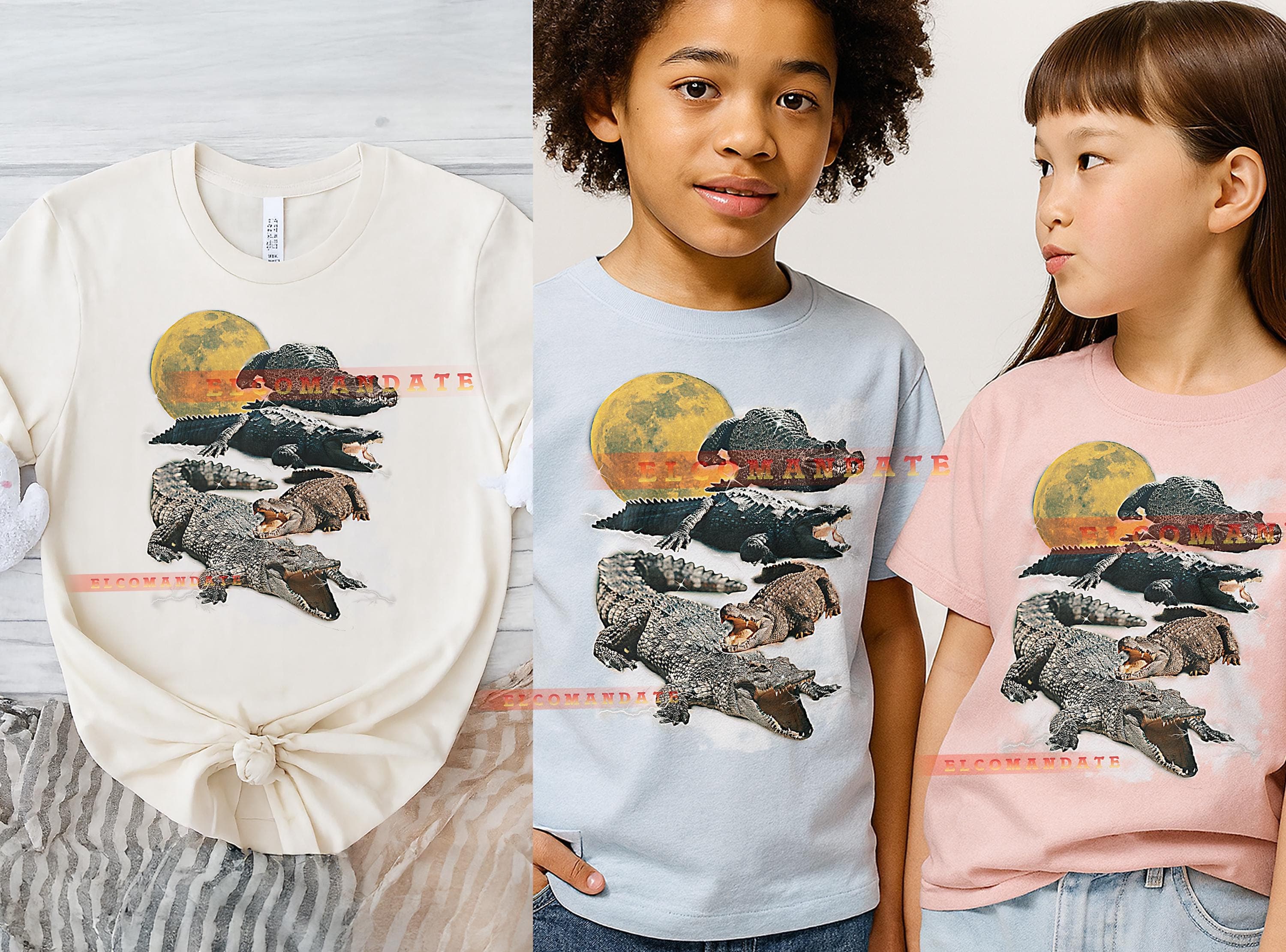 Crocodile T-Shirt, Vintage Animal Lovers Reptile Predator Wildlife Nature Tee, 90s Retro Throwback, Crocodile Sweater - image 4
