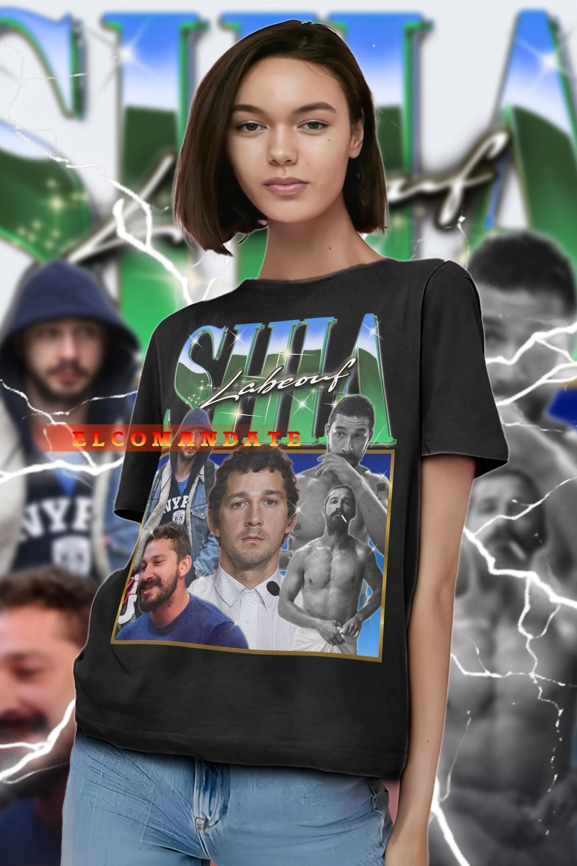 SHIA LABEOUF Vintage Shirt, Shia Labeouf Homage Tshirt, Shia Labeouf Fan Tees, Shia Labeouf Retro 90s Sweater, Shia Labeouf Merch Gift - image 5