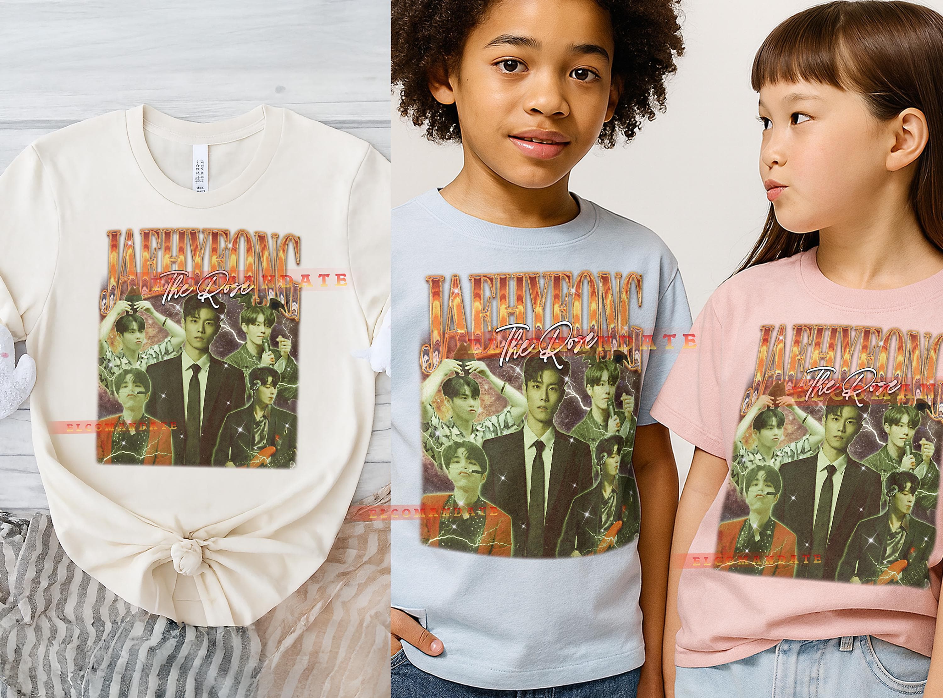 Jaehyeong The Rose Bootleg Shirt, Jaehyeong The Rose Vintage Tee, 90s Tshirt, Jaehyeong The Rose Retro Tee, Band Member Idol - image 4