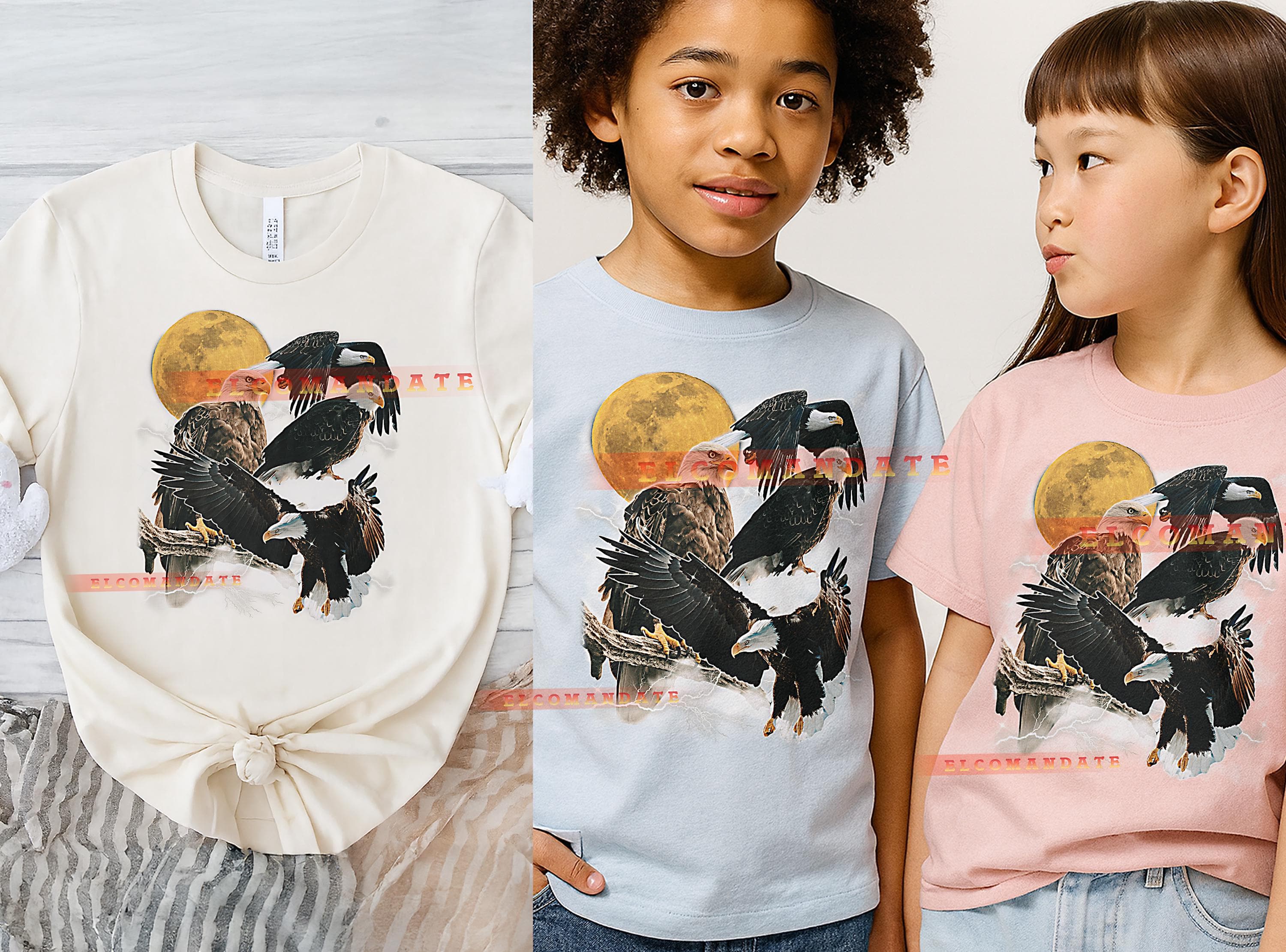 Eagle T-Shirt, Vintage Animal Lovers Raptor Bird Nature Wildlife Tee, 90s Retro Throwback, Eagle Sweater - image 4