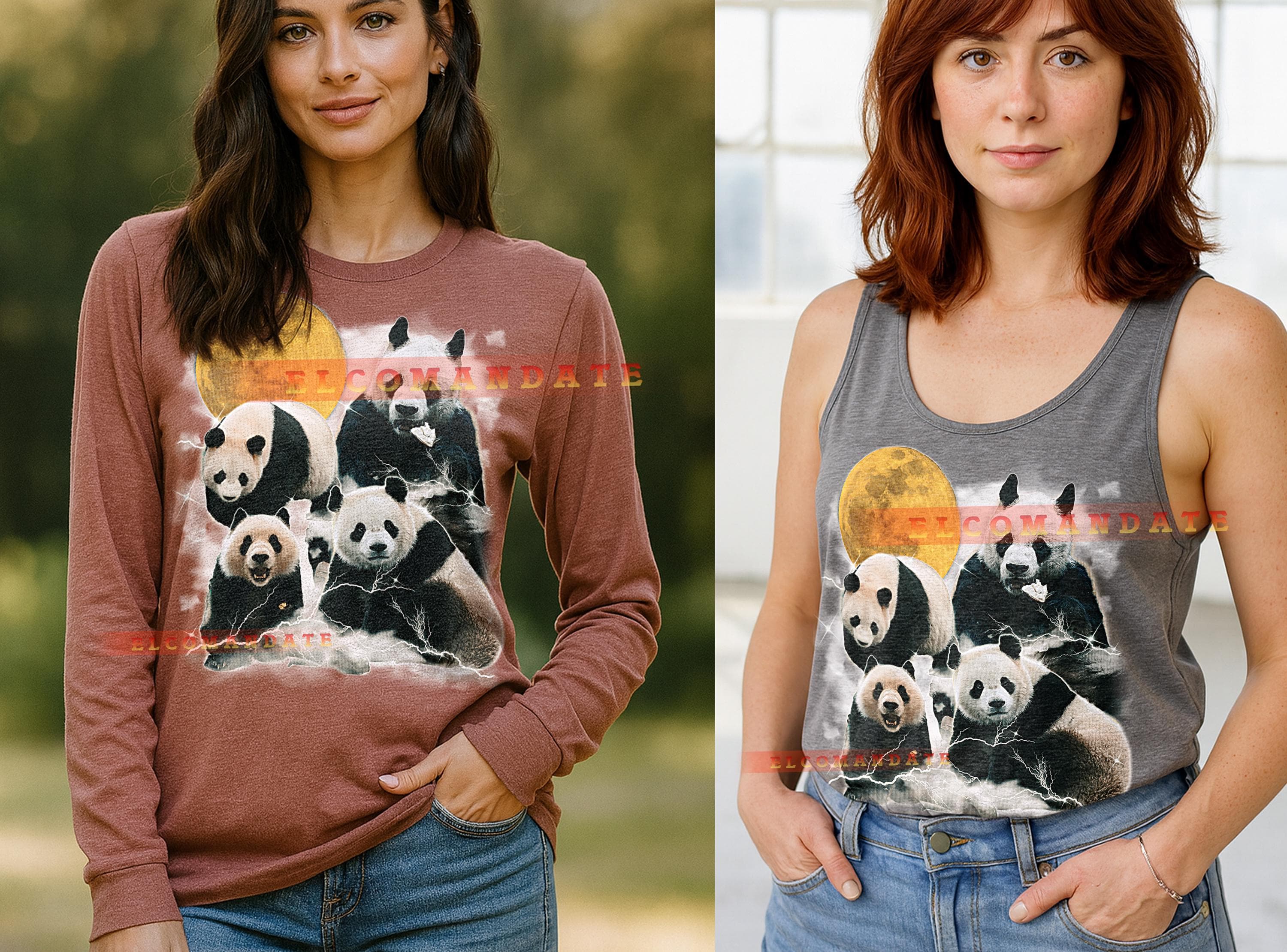 Giant Panda T-Shirt, Vintage Animal Lovers Bear Wildlife Nature Graphic Tee, 90s Retro Throwback, Giant Panda Sweater - image 5