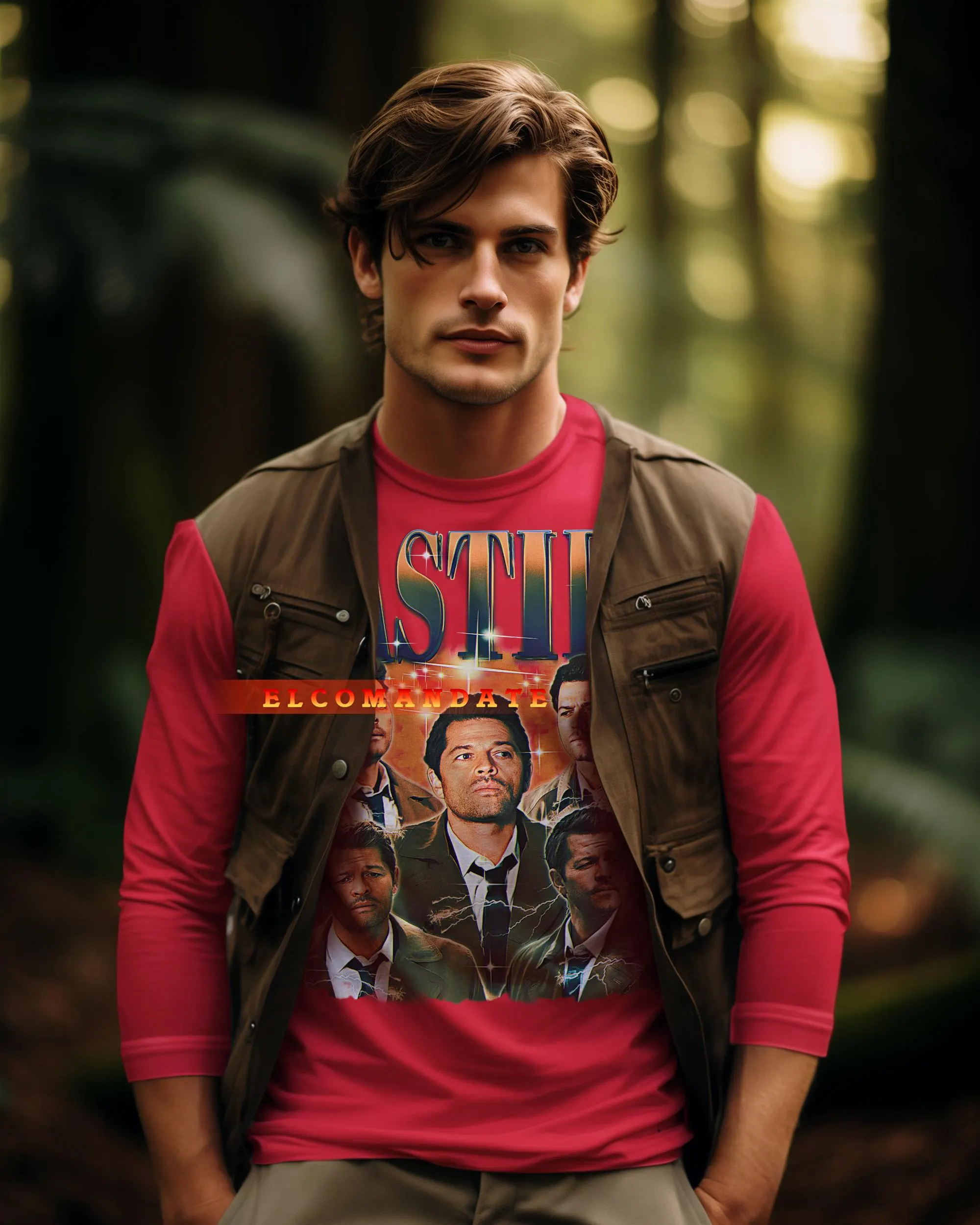 CASTIEL Shirt, Castiel Vintage Shirt, Castiel Retro 90s Tshirt, Castiel Bootleg Tee, Castiel Sweater, Misha Collins Shirt - image 4