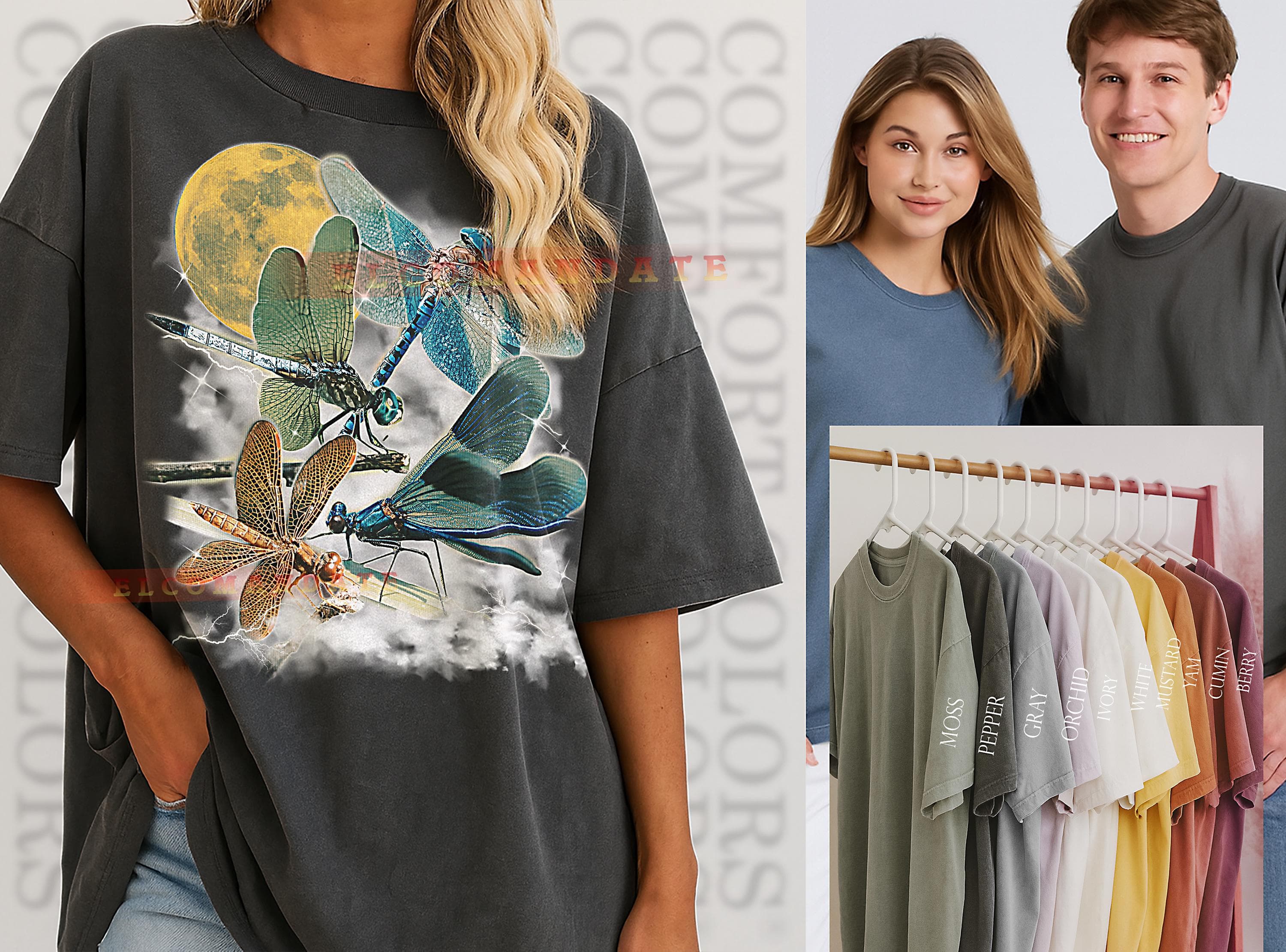 Dragonfly T-Shirt, Vintage Animal Lovers Insect Nature Wildlife Graphic Tee, 90s Retro Throwback, Dragonfly Sweater - image 5