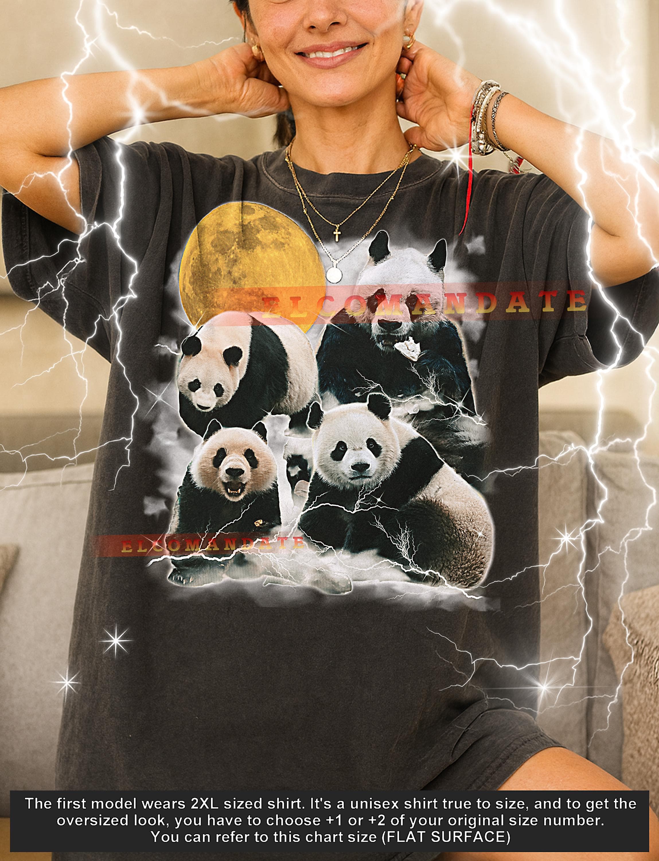 Giant Panda T-Shirt, Vintage Animal Lovers Bear Wildlife Nature Graphic Tee, 90s Retro Throwback, Giant Panda Sweater