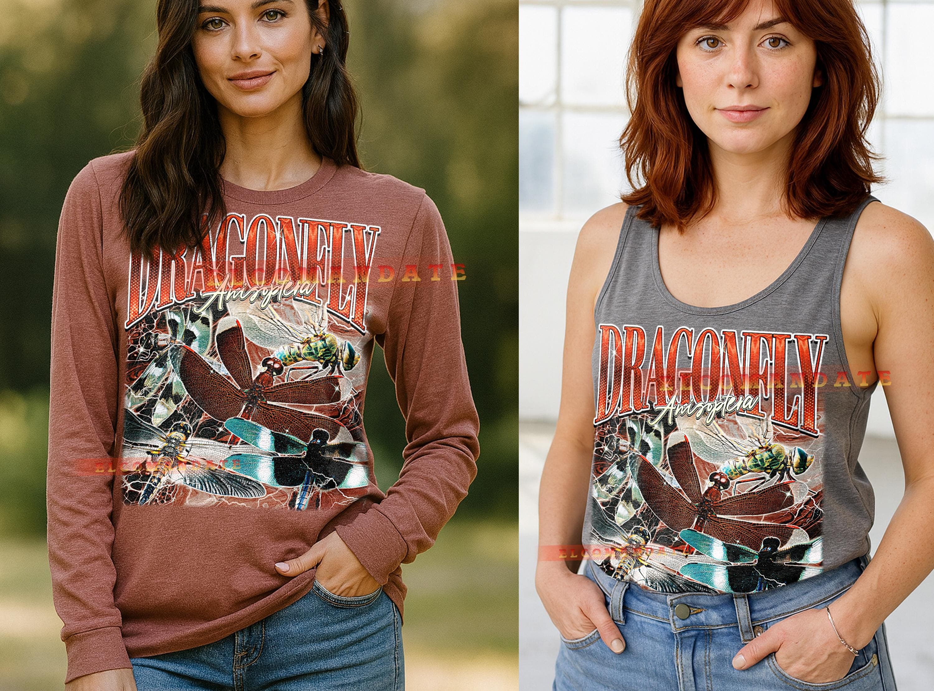 Dragonfly Anisoptera T-Shirt, Vintage Animal Lovers Bug Nature Wildlife Science Tee, 90s Retro Throwback, Dragonfly Anisoptera Sweater - image 5