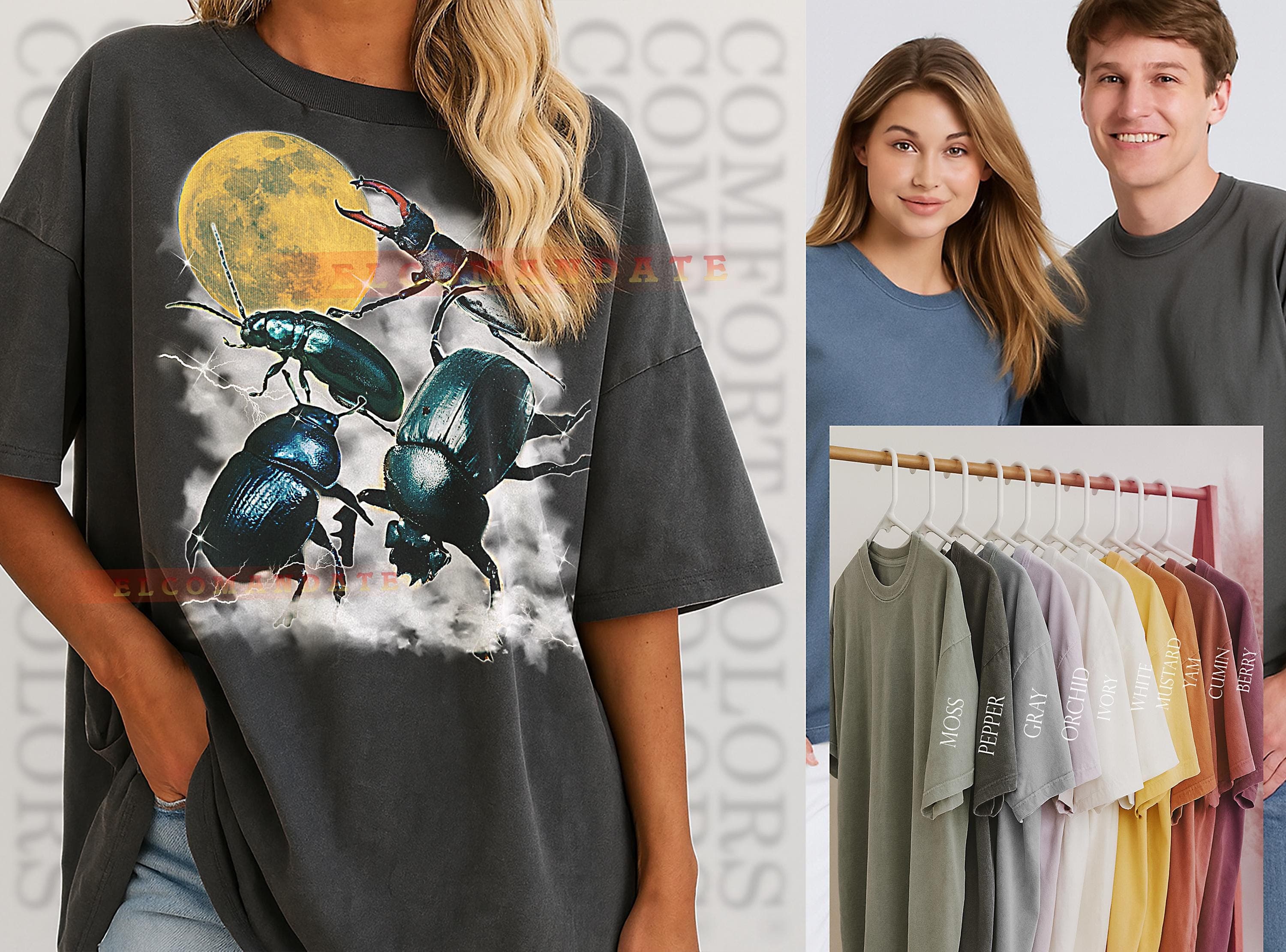 Beetle T-Shirt, Vintage Animal Lovers Insect Wildlife Nature Graphic Tee, 90s Retro Throwback, Beetle Sweater - image 3