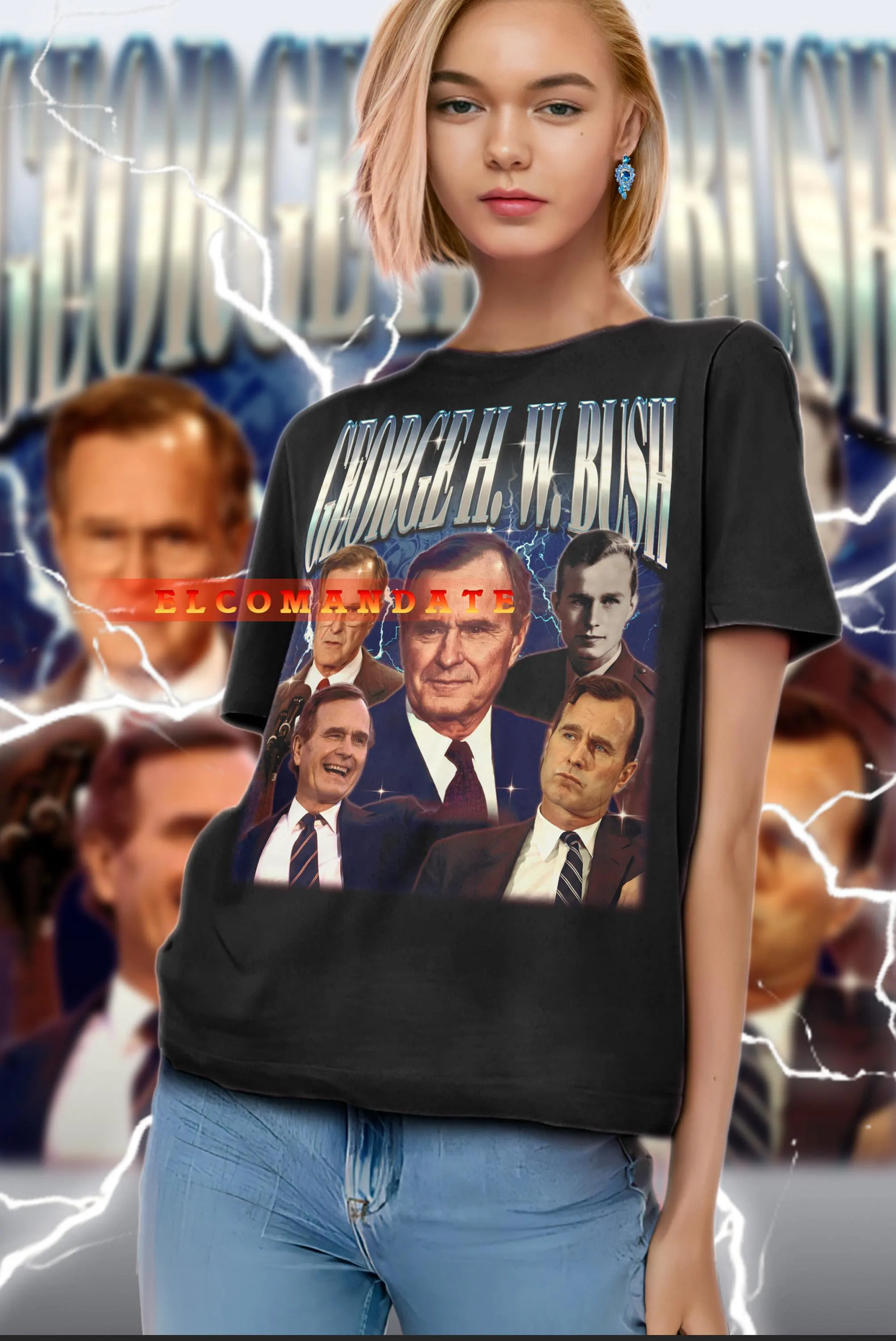 GEORGE H.W. BUSH Shirt, Vote George H.W. Bush Vintage Shirt, George H.W. Bush Retro 90s Tshirt, George H.W. Bush Bootleg Tee