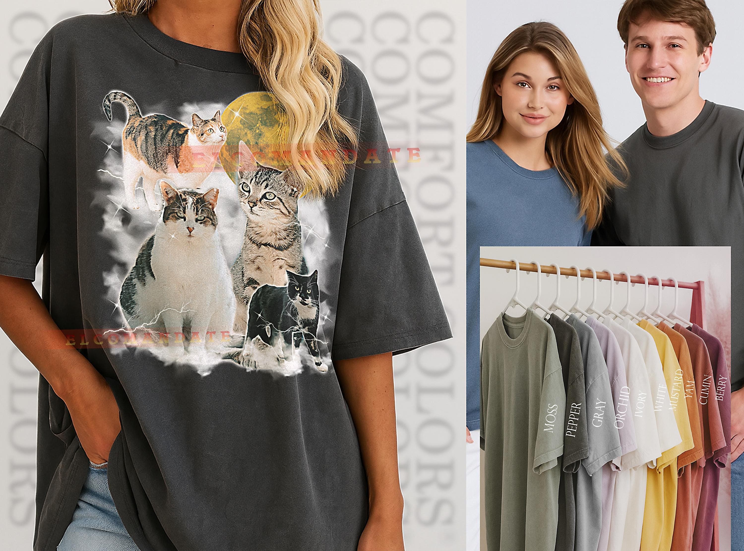Cat T-Shirt, Vintage Animal Lovers Domestic Pet Kitten Wildlife Tee, 90s Retro Throwback, Cat Sweater - image 3