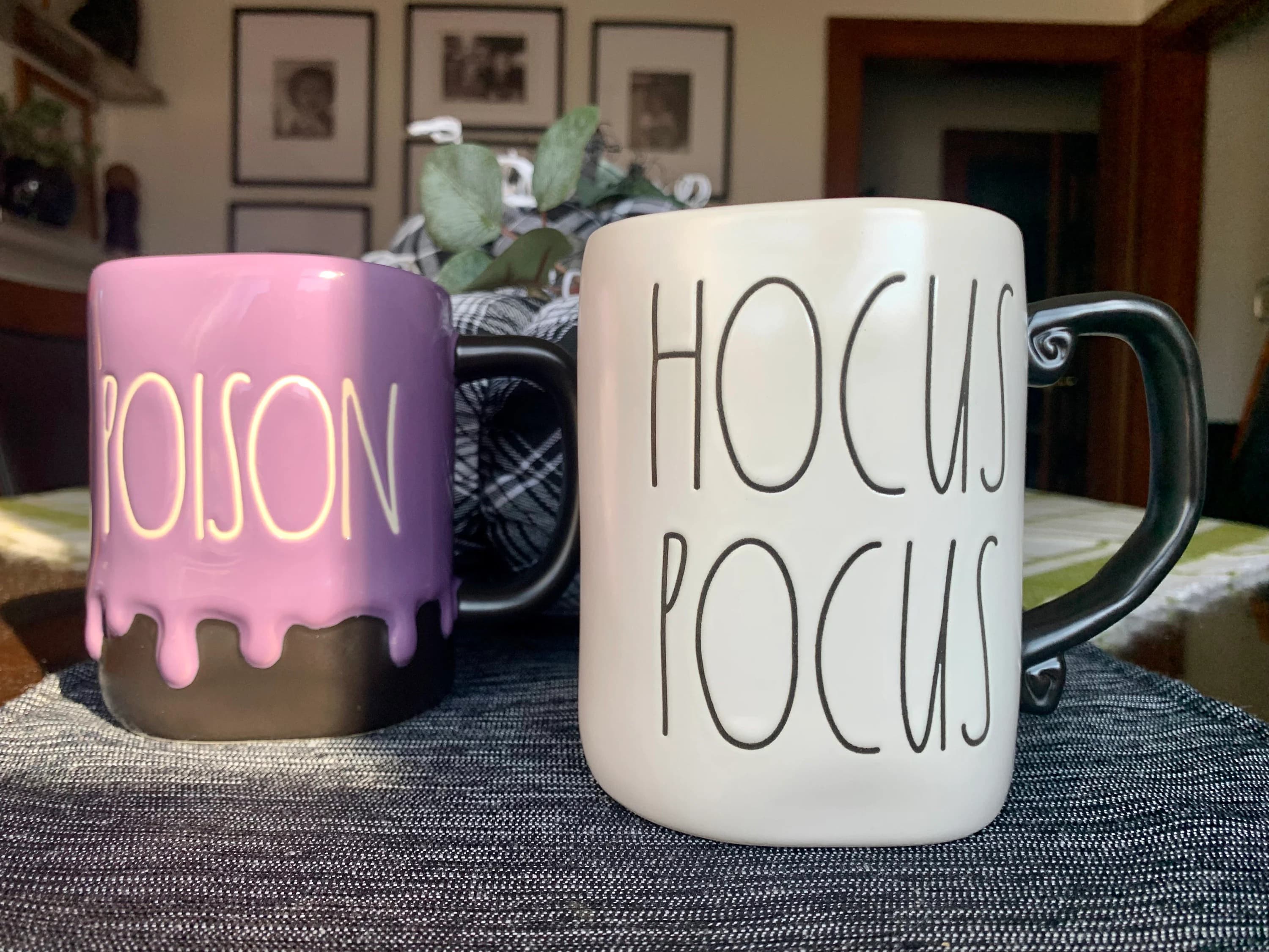 RAE DUNN Handcrafted 16 fl oz Ceramic Halloween Coffee Mug| Poison Mug| Hocus Pocus Mug| Fall Mug| Oversized Mug| Rae Dunn Collectors Mug