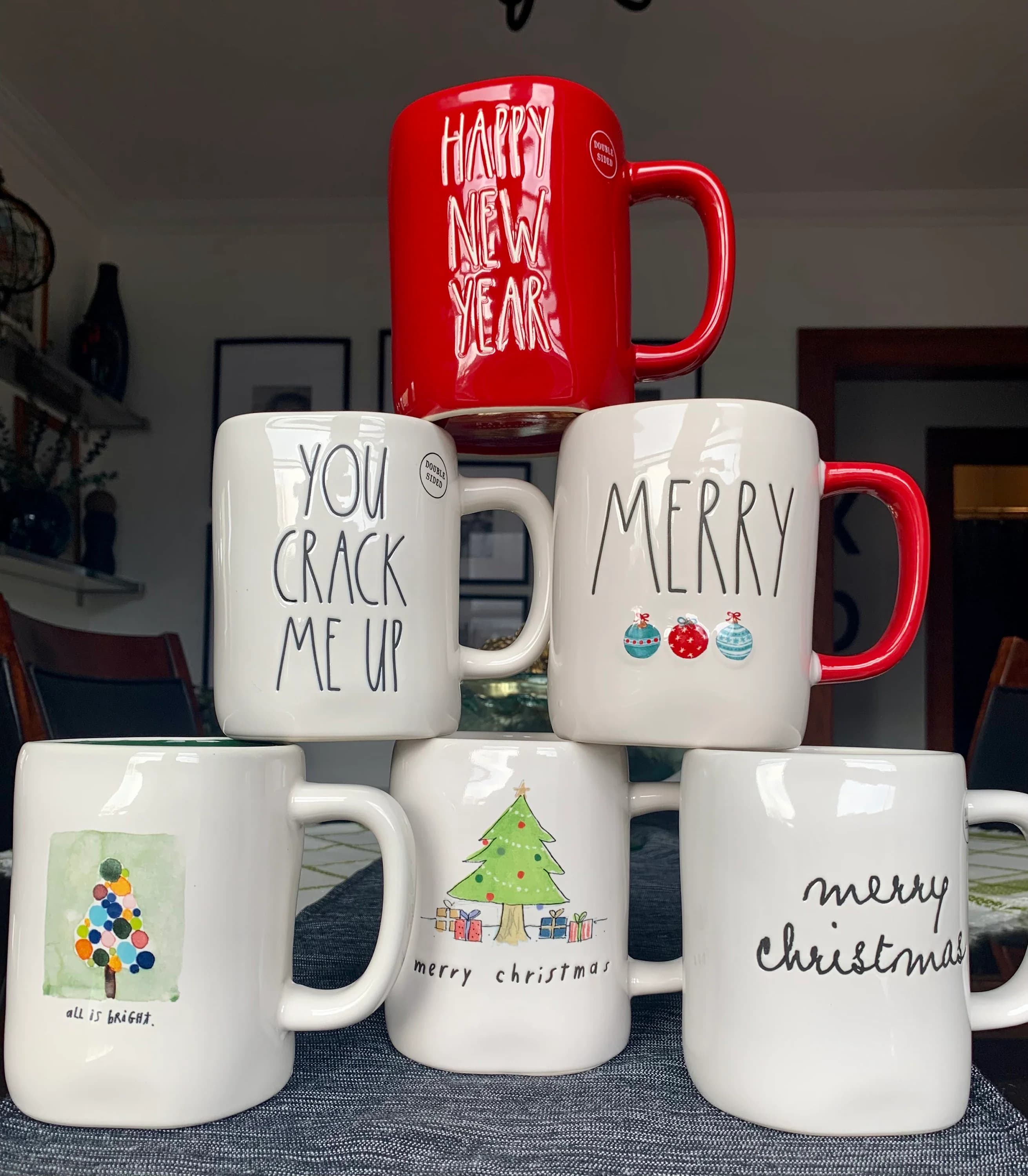 RAE DUNN  Holiday/Winter  Artisian Collection| 16 floz Ceramic Coffee Mug| Merry Christmas| Nutcracker| New Years|Xmas Tree|Reindeer|Gift