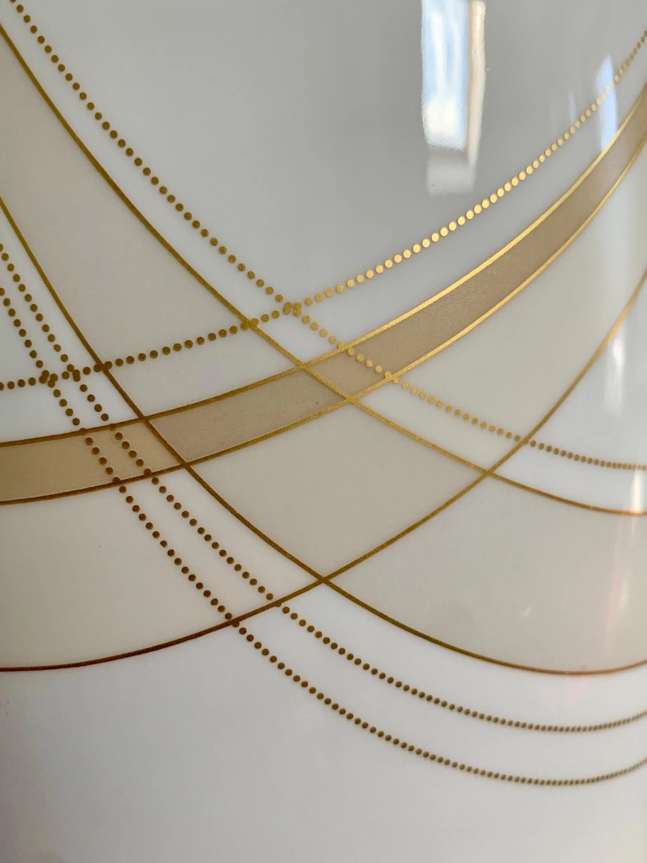 Mid-Century 7 5/8”x 7” AK KAISER “Britta” Double Sided Gold Art Deco Style Porcelain/Porzellan Vase #1178 by M.Frey of W.Germany c.1950s - image 5