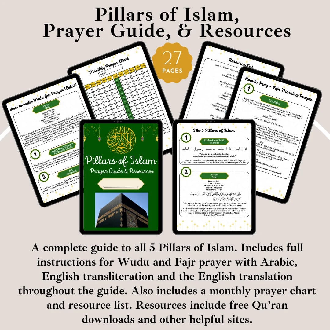 Islamic Planner Bundle: Salat Tracker, Quran Study, Ramadan/Eid (PDF Download) - image 5