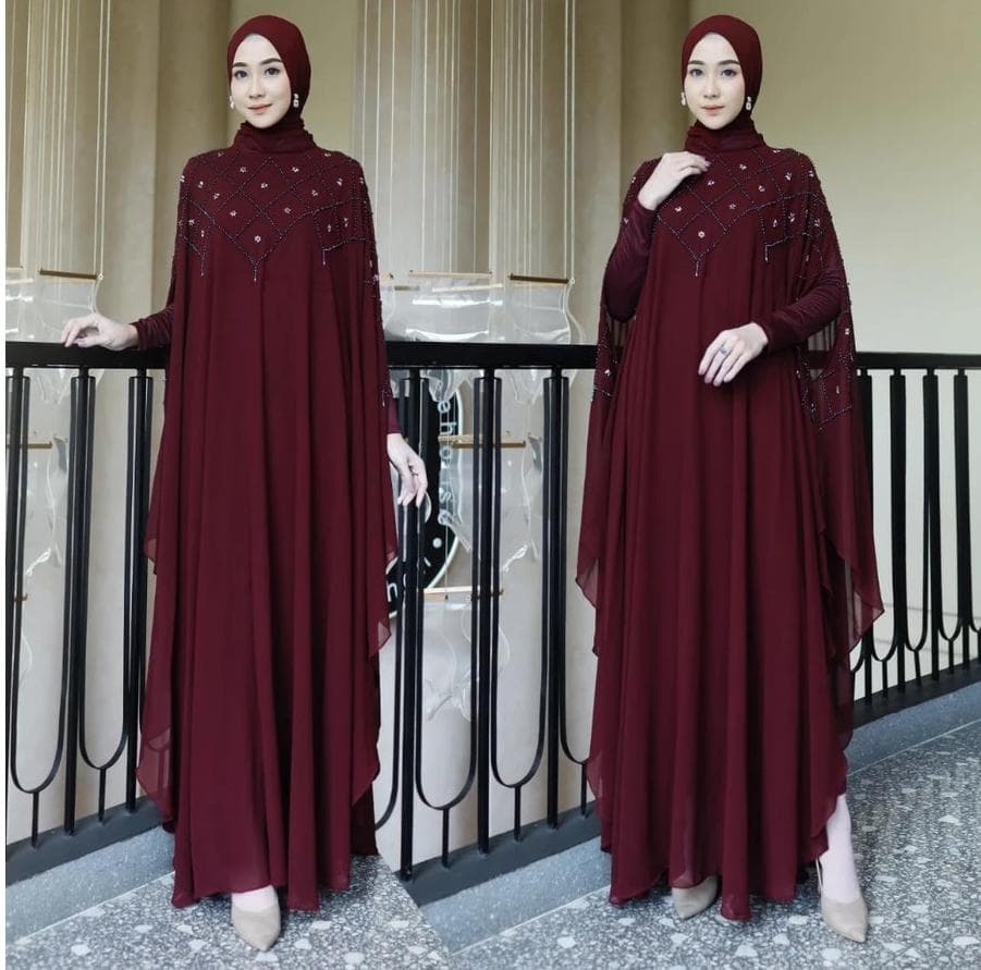 Luxury Elegant Caftan Free Inner and Pashmina | Hijab-Friendly Long Sleeve Islamic Style Nikkah Gown, Dubai Style, Long Sleeve,  XS-XXXL - image 3