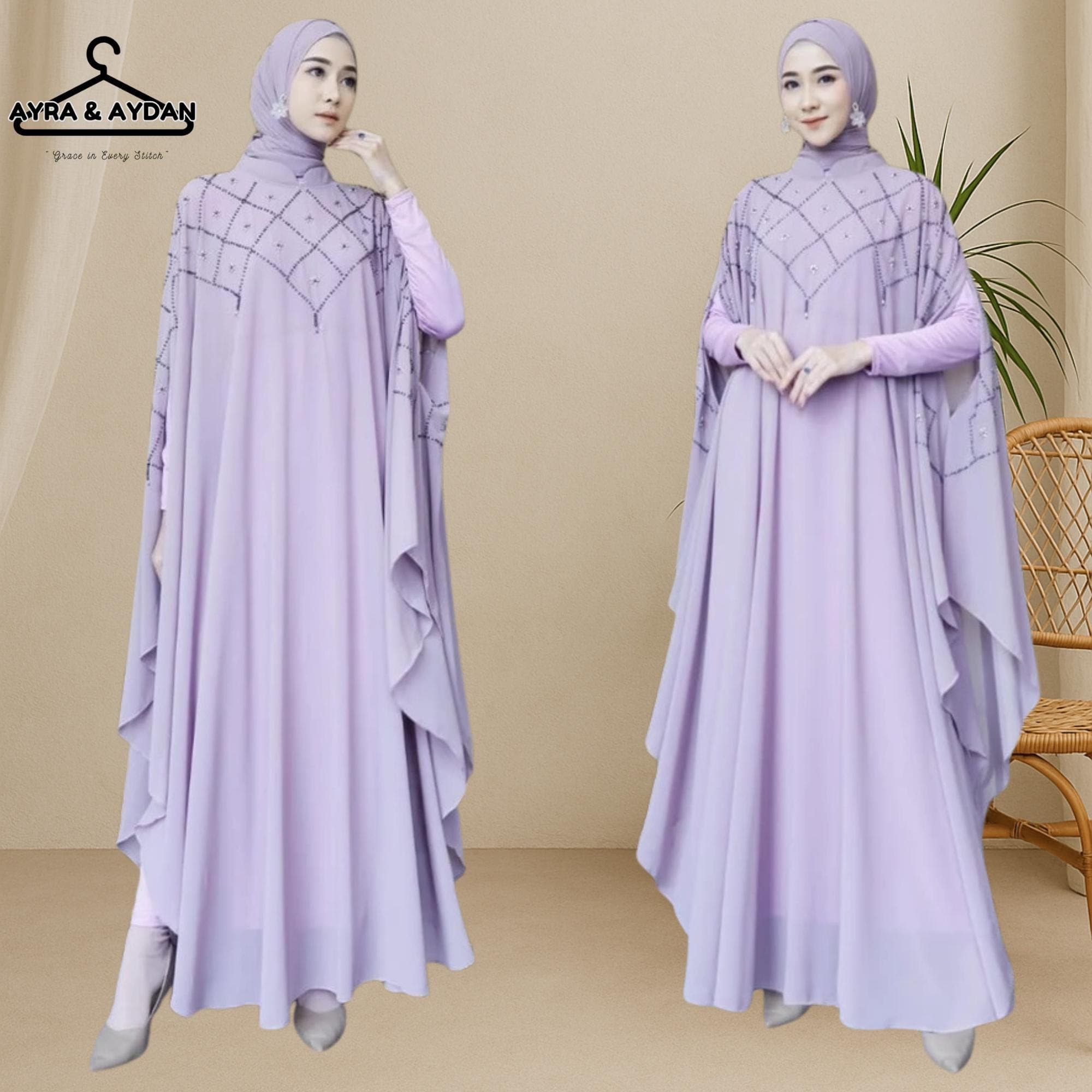 Luxury Elegant Caftan Free Inner and Pashmina | Hijab-Friendly Long Sleeve Islamic Style Nikkah Gown, Dubai Style, Long Sleeve,  XS-XXXL