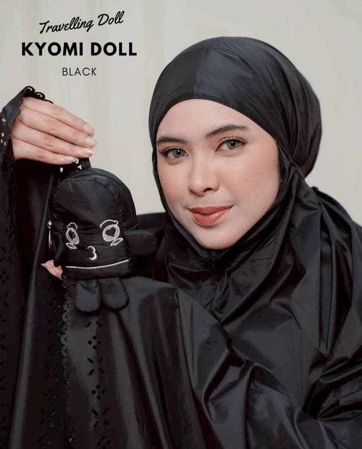 Lightweight Travel Telekung with Cute Cartoon Shaped Pouch, Laser Cut Mukena Prayer Set, Portable Prayer Garment, Islamic Gift for Her - image 5