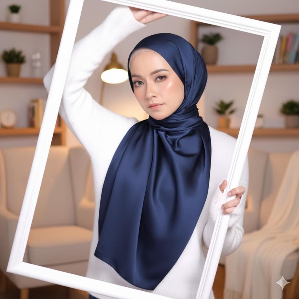 Premium Bubble Luxe Satin Shawl | Long Rectangular Hijab 1.8m | Soft Textured Headscarf | Modest Muslim Fashion | Wedding & Eid Gift - image 3