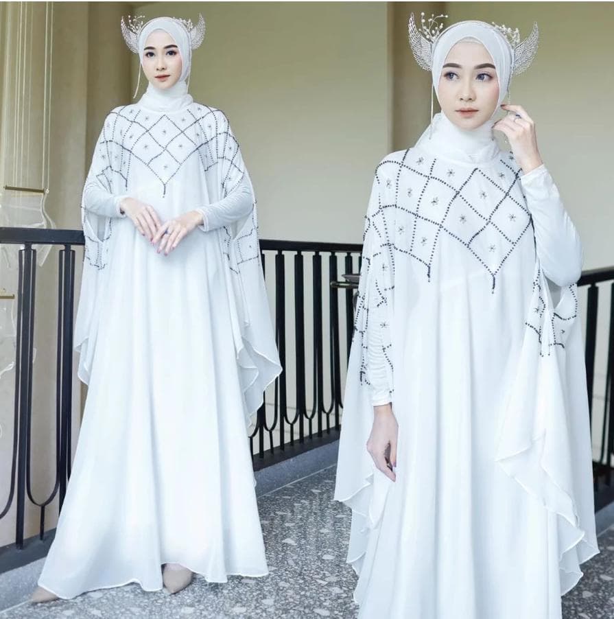 Luxury Elegant Caftan Free Inner and Pashmina | Hijab-Friendly Long Sleeve Islamic Style Nikkah Gown, Dubai Style, Long Sleeve,  XS-XXXL - image 4