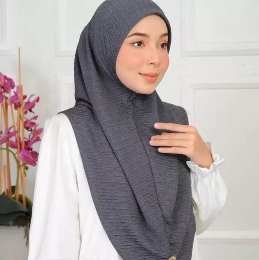 Premium Cotton Crepe Hijab, Ironless Instant Hijab, Stretchable Crinkle Shawl for Women, Muslimah Headscarf, Modest Fashion - image 5