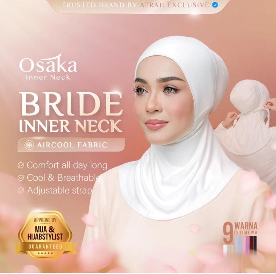 Elegant Bridal Inner Air-Cool Cotton Hijab Shawl & Turban – Luxe Scarf in 9 Stunning Colors for Muslim Brides | Islamic Wedding Headwear - image 3