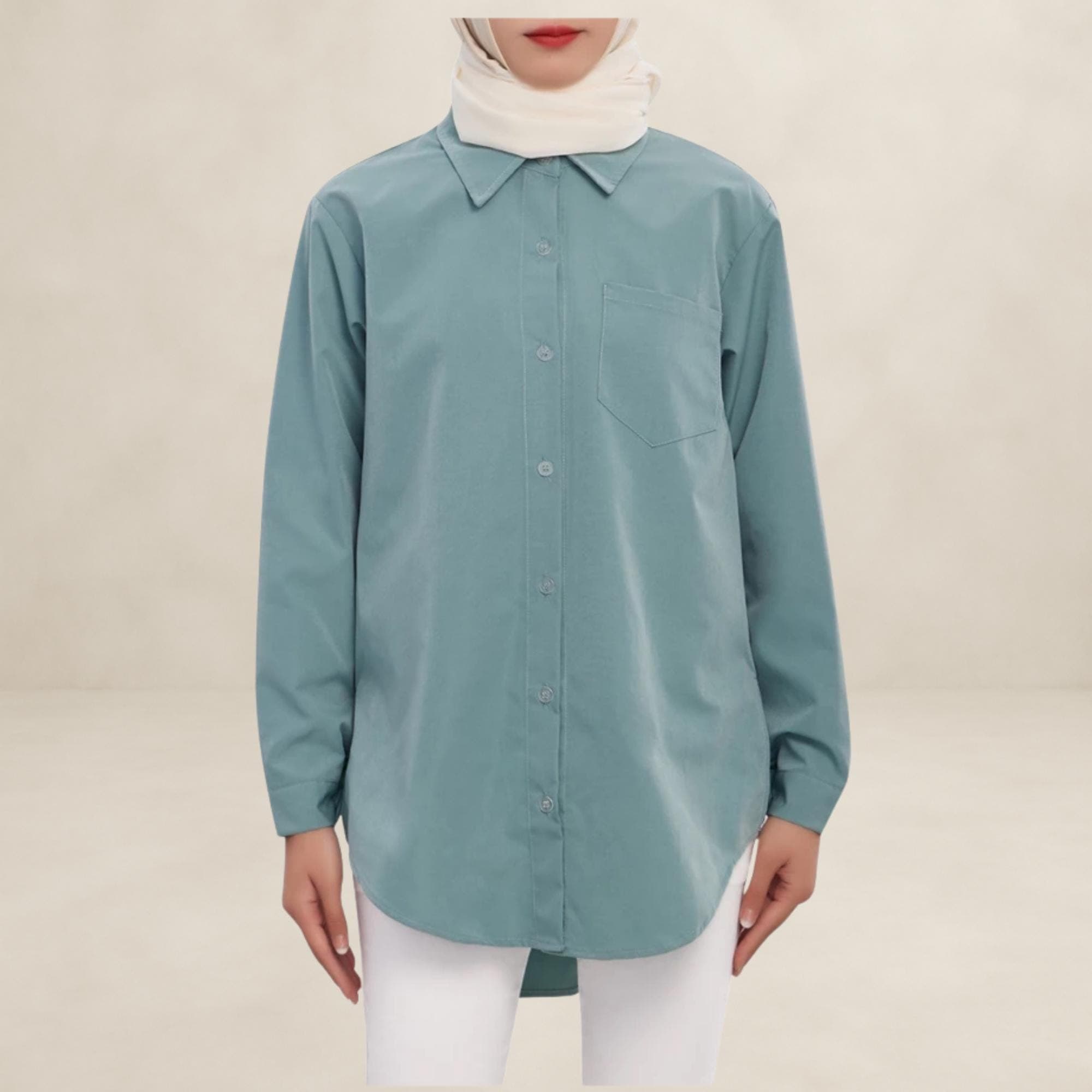 Effortless Korean Style Tunic, All-Day Comfort Rayon Blouse, Flattering Plus Size Fit, S-8XL - image 5