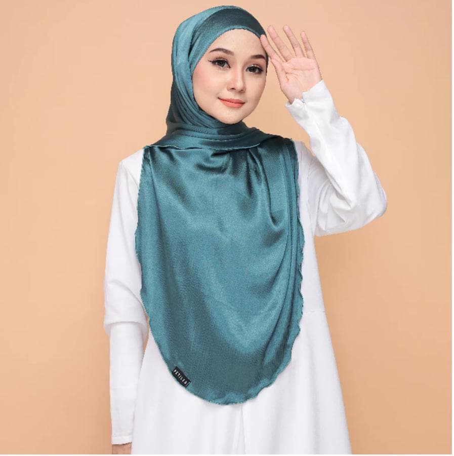 Premium Ironless Satin Semi Instant Shawl Hijab | Neatly Stitched Edges | Slip-On Instant Hijab | 10 Color Option - image 5