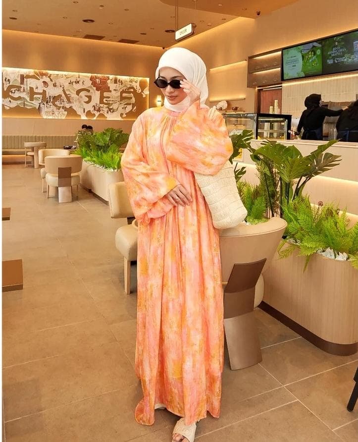 Elegant Modest Ironless Loose Cutting Soft Cotton Dress | Long Sleeve Islamic Style | Bridesmaid Dress | Graduation Dress - image 3