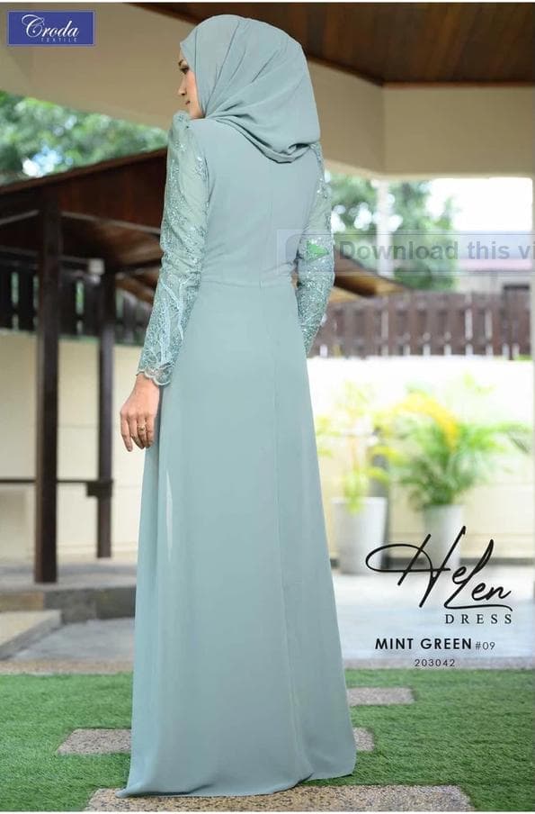 Elegant Modest Evening Dress with Luxury Lace| Hijab-Friendly Long Sleeve Islamic Style Nikkah Gown, Dubai Style, Long Sleeve,  XS-XXXL - image 5