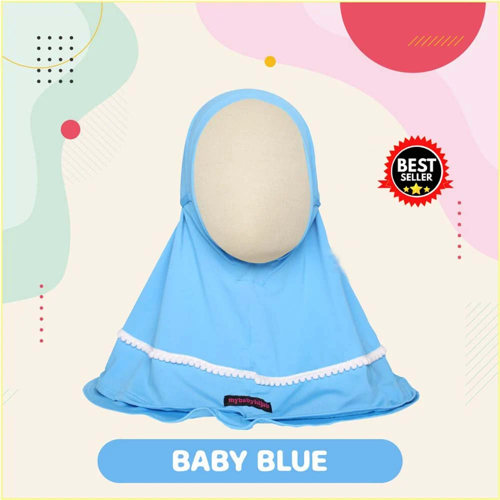 Headscarf Hijab for Newborn Baby Girls Pompom Model 0 Month-10 Years, Children Hijab, Muslim T Shirt, Baby Gift, Baby New Born Gift FD20 - image 4