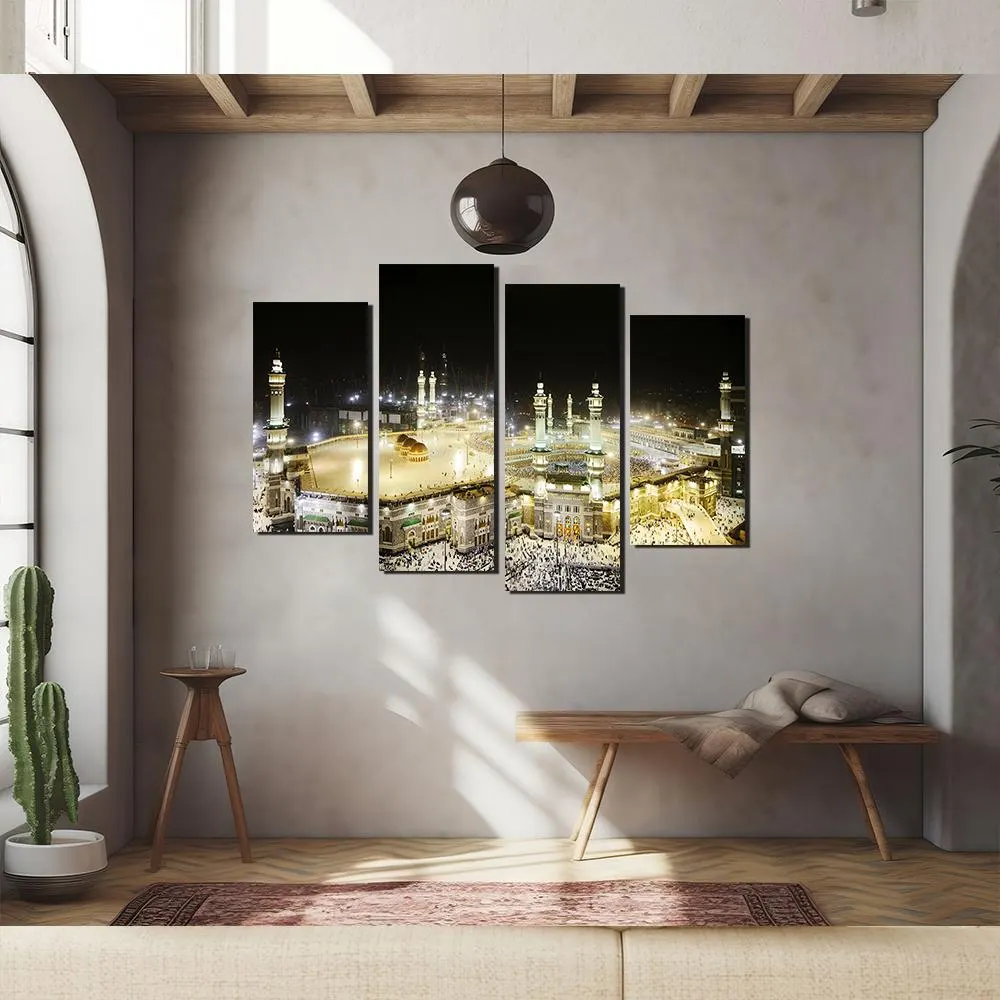 Masjid al-Haram Makkah Night View Canvas Art: Islamic Decor, Ready to Hang - image 5