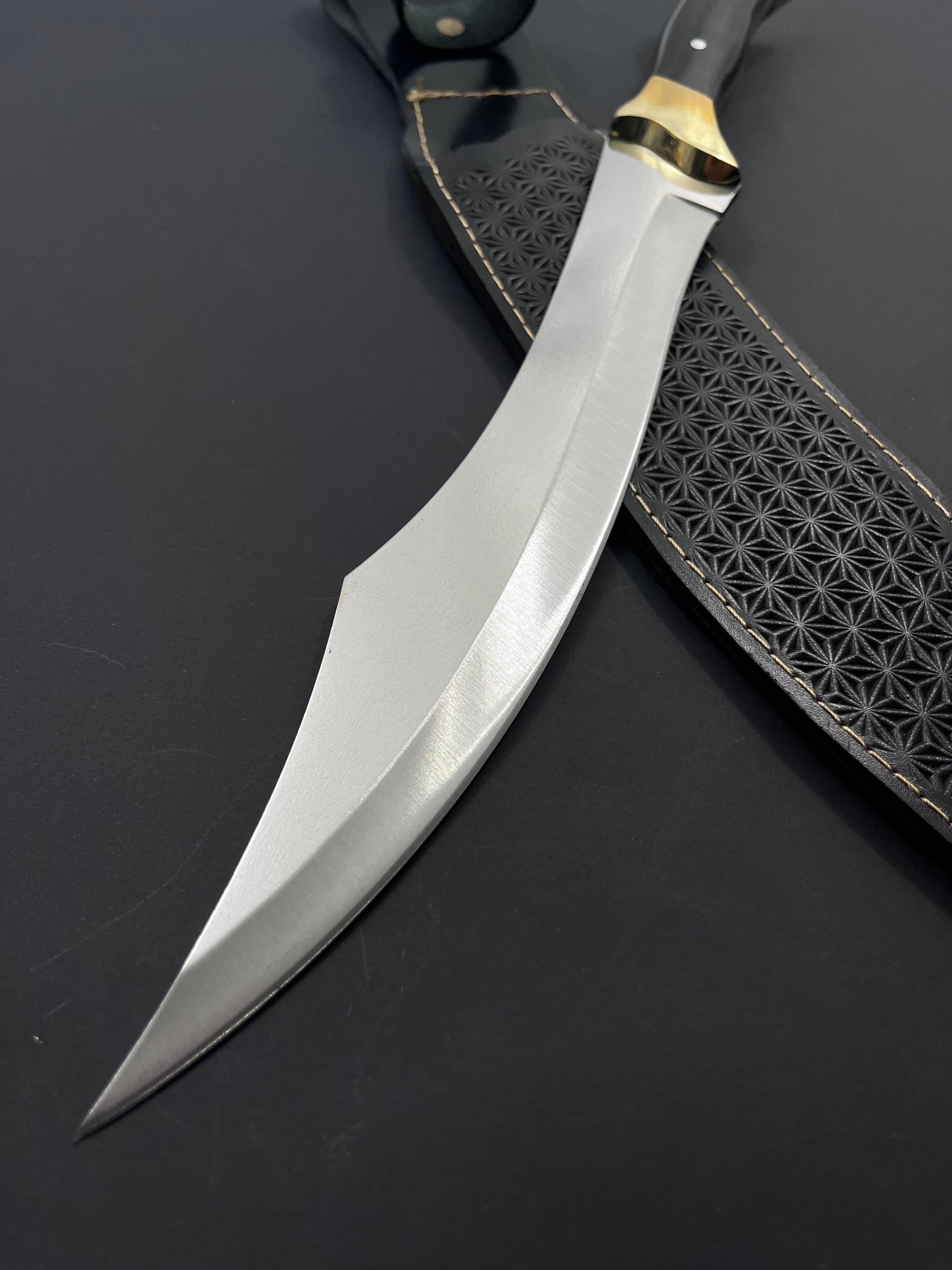 15" Handmade Hunting Machete Knife: Wedding Cake Knife, Christmas Gift for Camper Husband - image 5