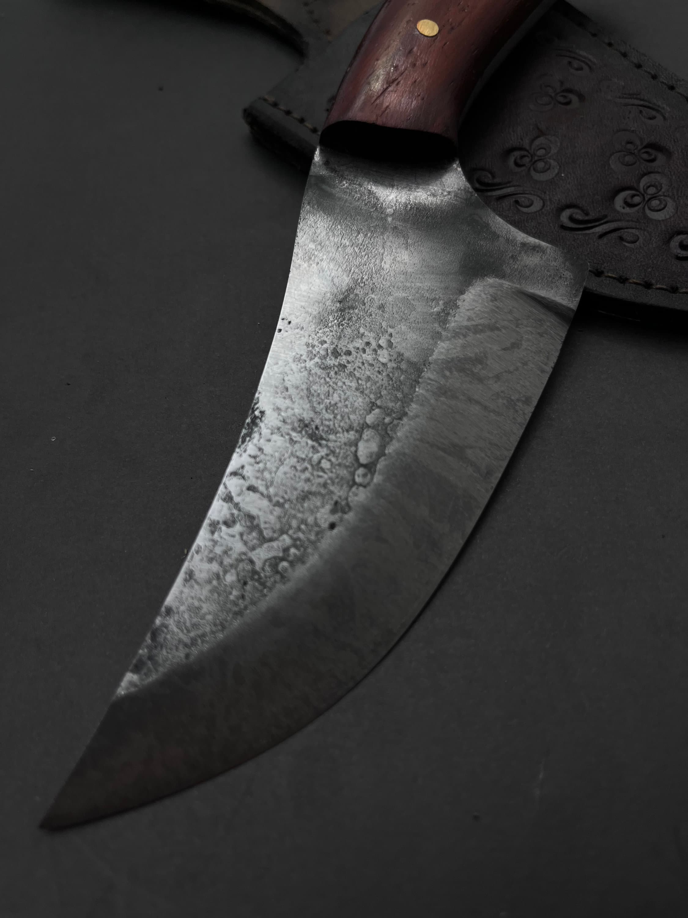 Hand Forged Camping Knife: 9" Custom Engraved Boyfriend Valentines Day Gift - image 4