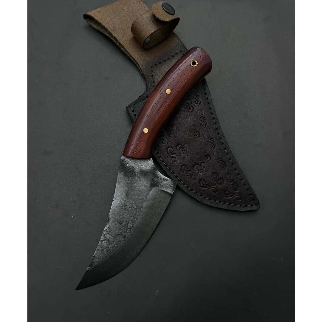 Hand Forged Camping Knife: 9" Custom Engraved Boyfriend Valentines Day Gift