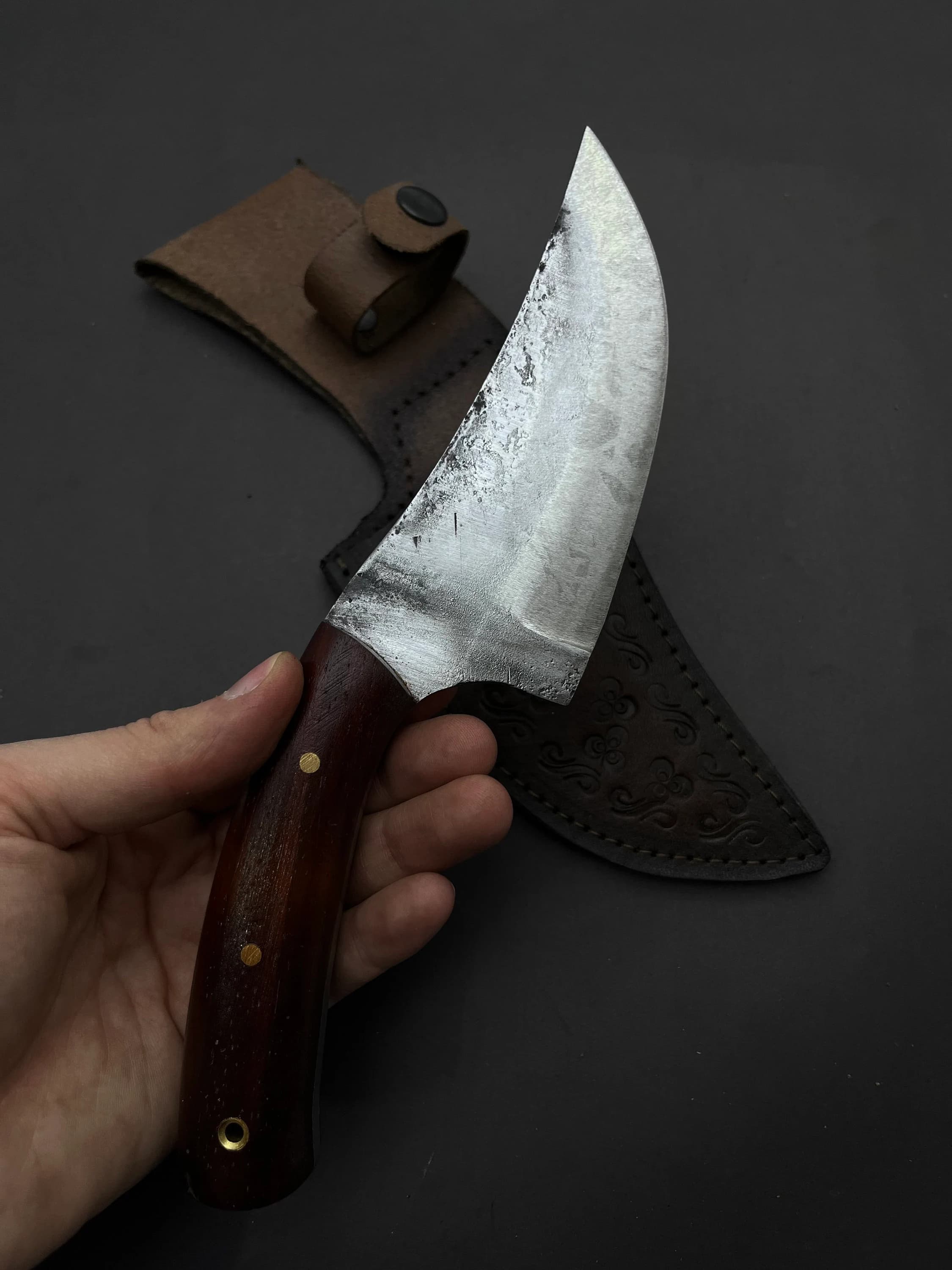 Hand Forged Camping Knife: 9" Custom Engraved Boyfriend Valentines Day Gift - image 3