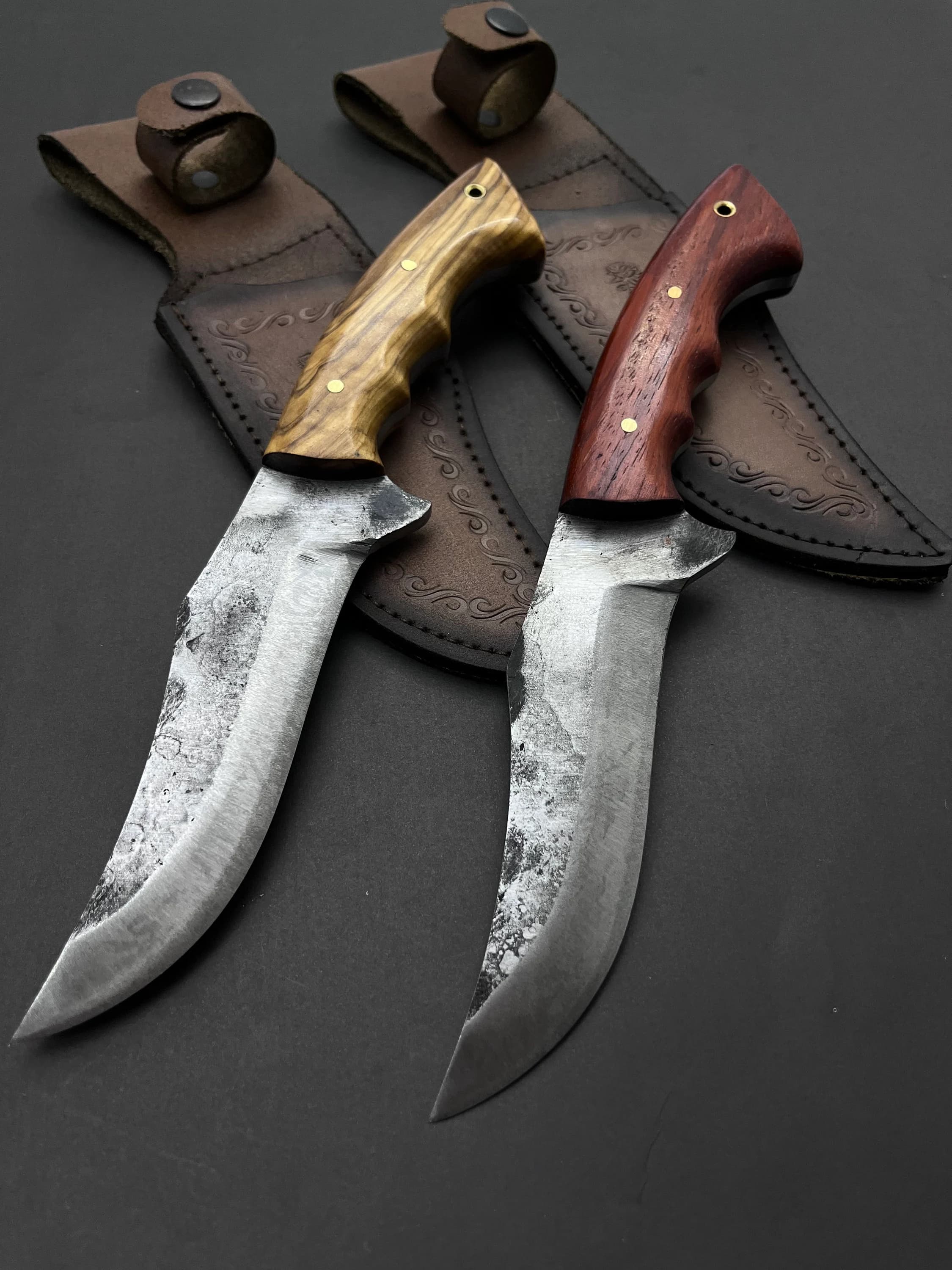 Hand Forged Bushcraft Knife: 10.7" Personalized Hunting Knife, Engraved Gift - image 5
