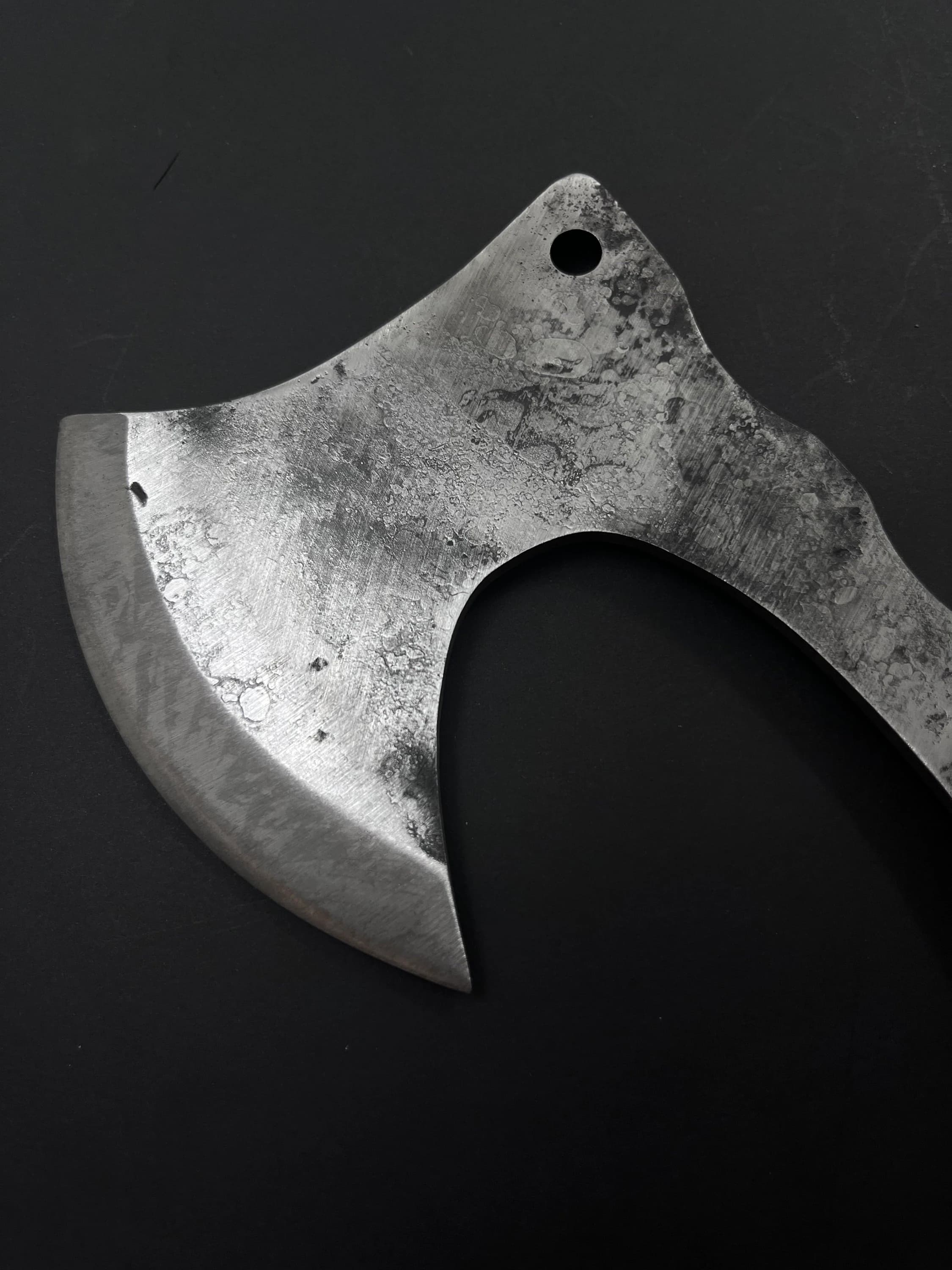 Walnut Wood Handle Hand Forged Carbon Steel Viking Axe: Tactical Camping Hatchet - image 5